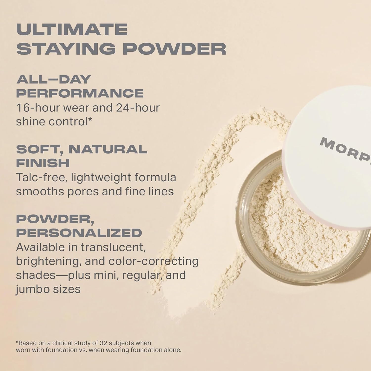 MORPHE BAKE Y KIT DE MAQUILLAJE SET - POLVO FIJADOR ILUMINADOR, LIGERO, SIN TALCO, POLVO SUELTO PARA MAQUILLAJE FACIAL - 4