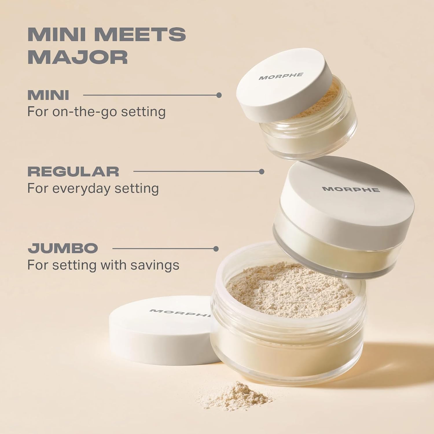 MORPHE BAKE Y KIT DE MAQUILLAJE SET - POLVO FIJADOR ILUMINADOR, LIGERO, SIN TALCO, POLVO SUELTO PARA MAQUILLAJE FACIAL - 6
