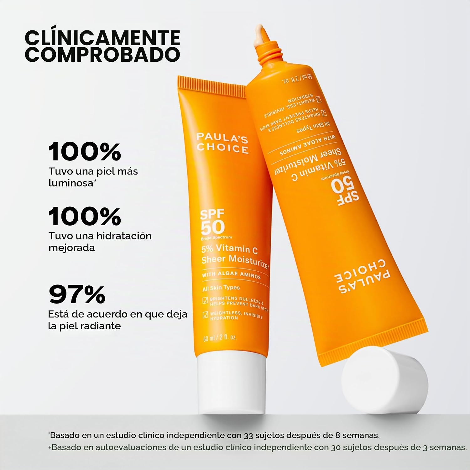 PAULA S CHOICE PROTECTOR SOLAR FACIAL TRANSPARENTE CON 5% VITAMINA C SPF 50 - 3