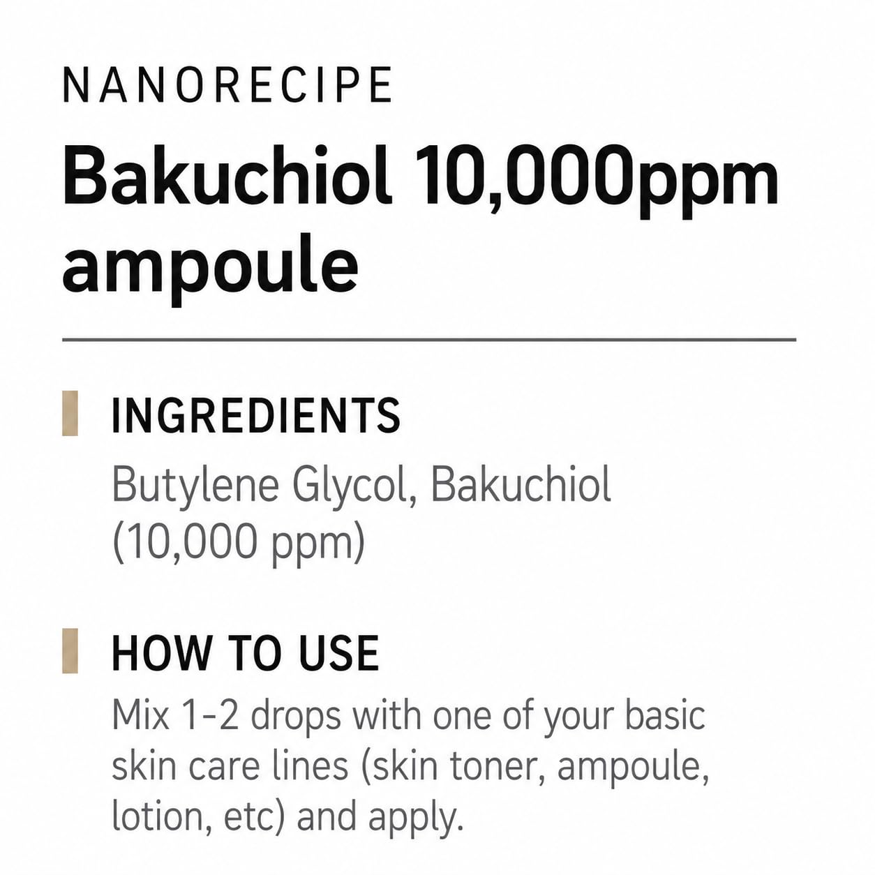 NANO RECETE BAKUCHIOL COREANO 10,000 PPM MEZCLA CONCENTRADA 2 GOTAS EN TU RUTINA DE CUIDADO DE LA PIEL RETINOL ALTERNATIVO - 7