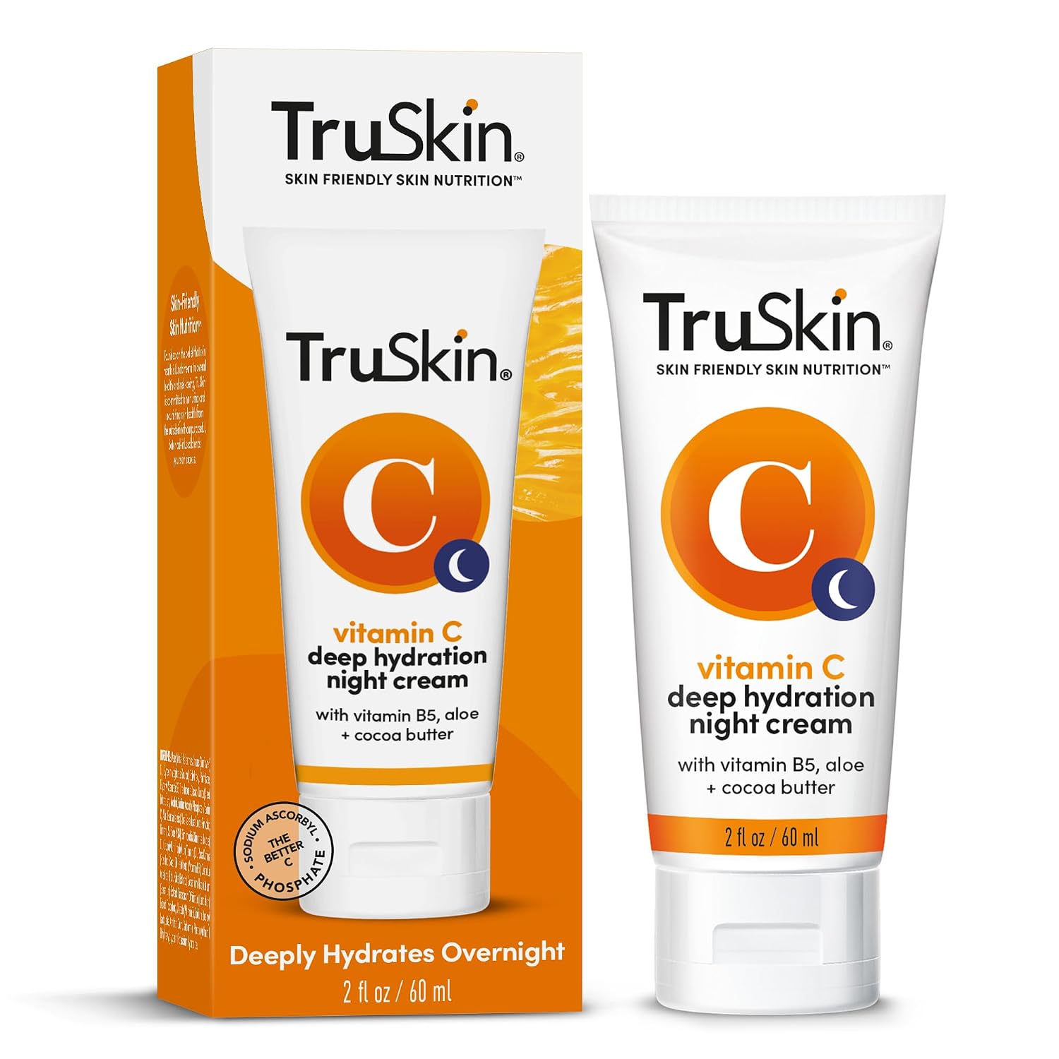 TRUSKIN CREMA NOCTURNA CON VITAMINA C MEZCLA DE APOYO NATURAL DEL COLÁGENO DE LA PIEL CON MANTECA DE CACAO, VITAMINA B5, - 6