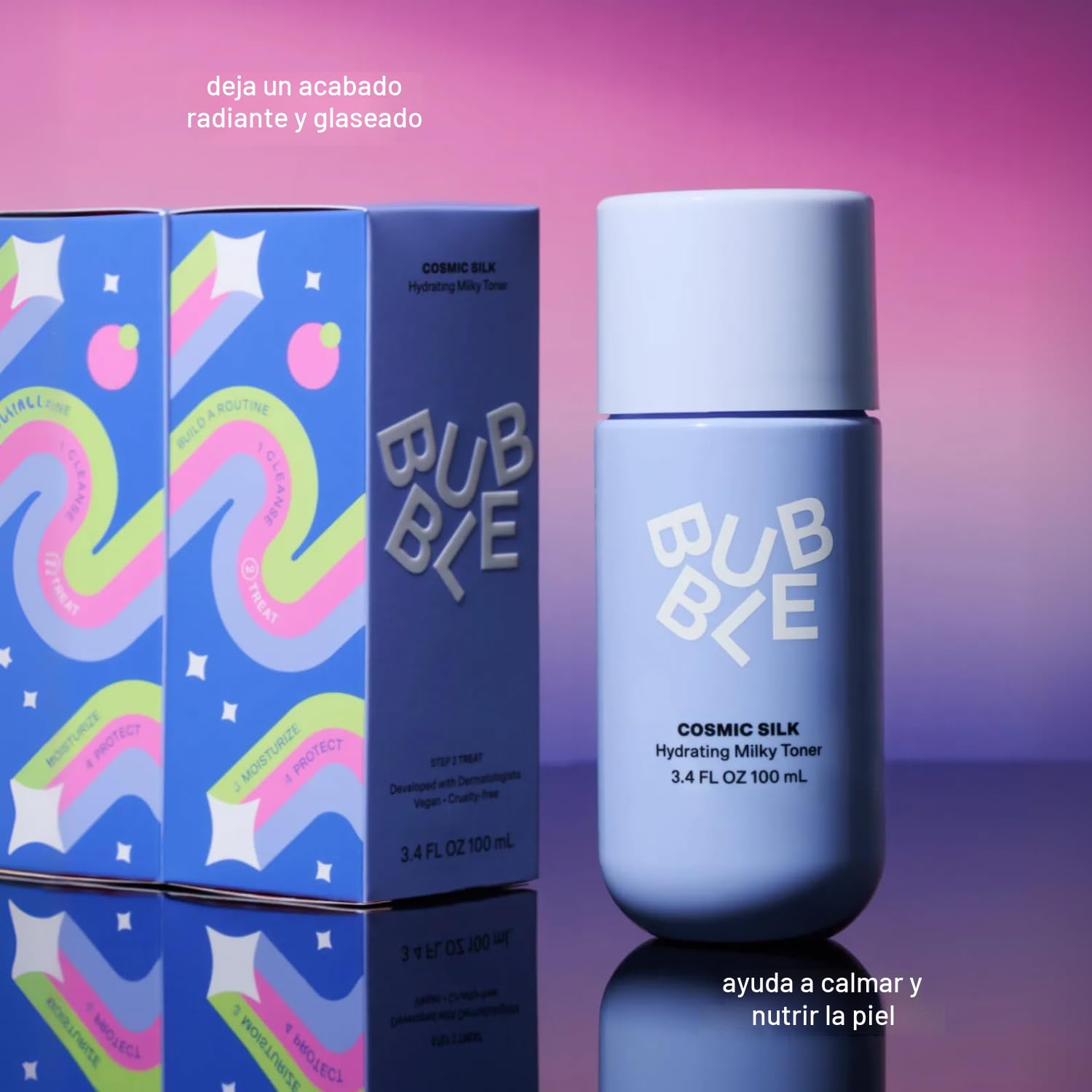BUBBLE CUIDADO DE LA PIEL COSMIC SILK - TÓNICO LECHOSO HIDRATANTE PARA PIEL SECA, 3.4 FL OZ - 5