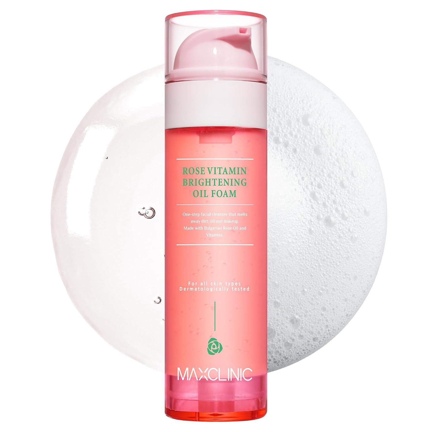 K-BEAUTY ACEITE DE VITAMINA DE ROSA A ESPUMA - LIMPIADOR FACIAL COREANO TODO EN UNO A BASE DE ACEITE CON ESPUMA - - 1