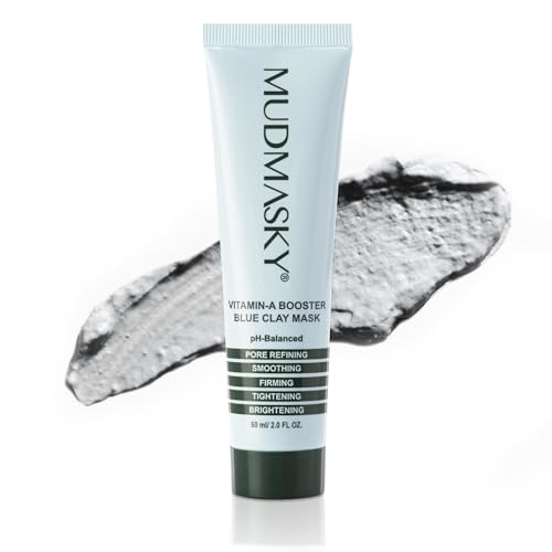 MUDMASKY VITAMIN-A BOOSTER BLUE CLAY MASCARILLA FACIAL 2.0 FL OZ / 2.0FL - ALTERNATIVA NATURAL DE RETINOL CON BAKUCHIOL, - 6