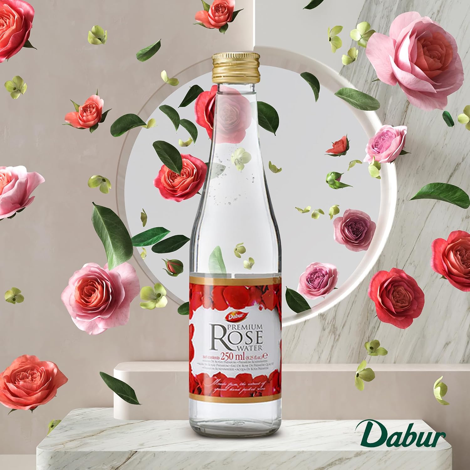 DABUR AGUA DE ROSAS: ELEVA TU ARTE CULINARIO Y DESVELA UNA PIEL BRILLANTE CON ROSAS ROJAS SELECCIONADAS A MANO, ELIXIR - 7