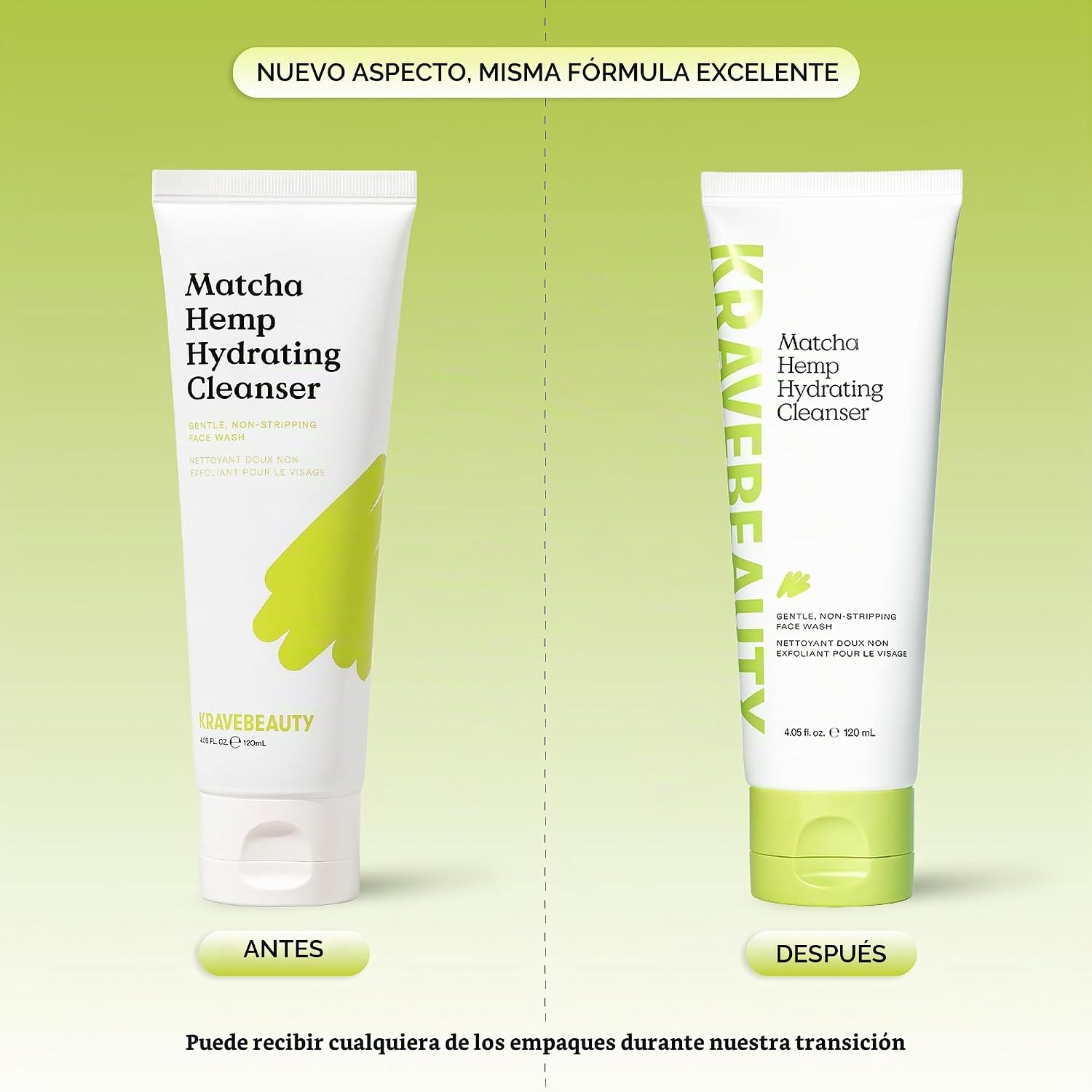 KRAVEBEAUTY MATCHA - LIMPIADOR HIDRATANTE DE CÁÑAMO PARA PIELES SECAS Y SENSIBLES, 4.1 FL OZ - 2
