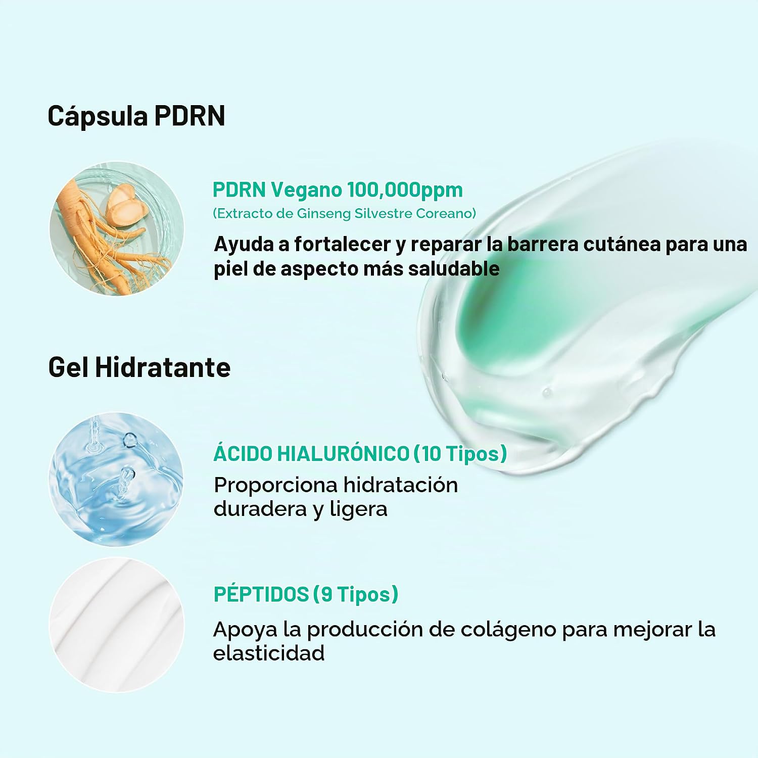 VT COSMETICS CREMA EN CÁPSULAS PDRN 100, HIDRATANTE FACIAL CON 100,000PPM DE PDRN, ÁCIDO HIALURÓNICO, 9 PÉPTIDOS, CREMA - 5
