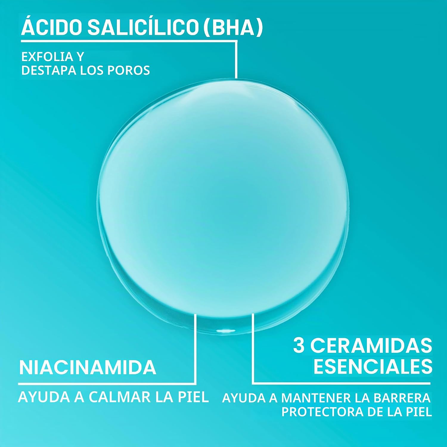 CERAVE BHA TÓNICO FACIAL EXFOLIANTE PARA MINIMIZAR POROS Y PIEL MÁS SUAVE CON CERAMIDAS, 2% ÁCIDO SALICÍLICO Y NIACINAMIDA, - 3
