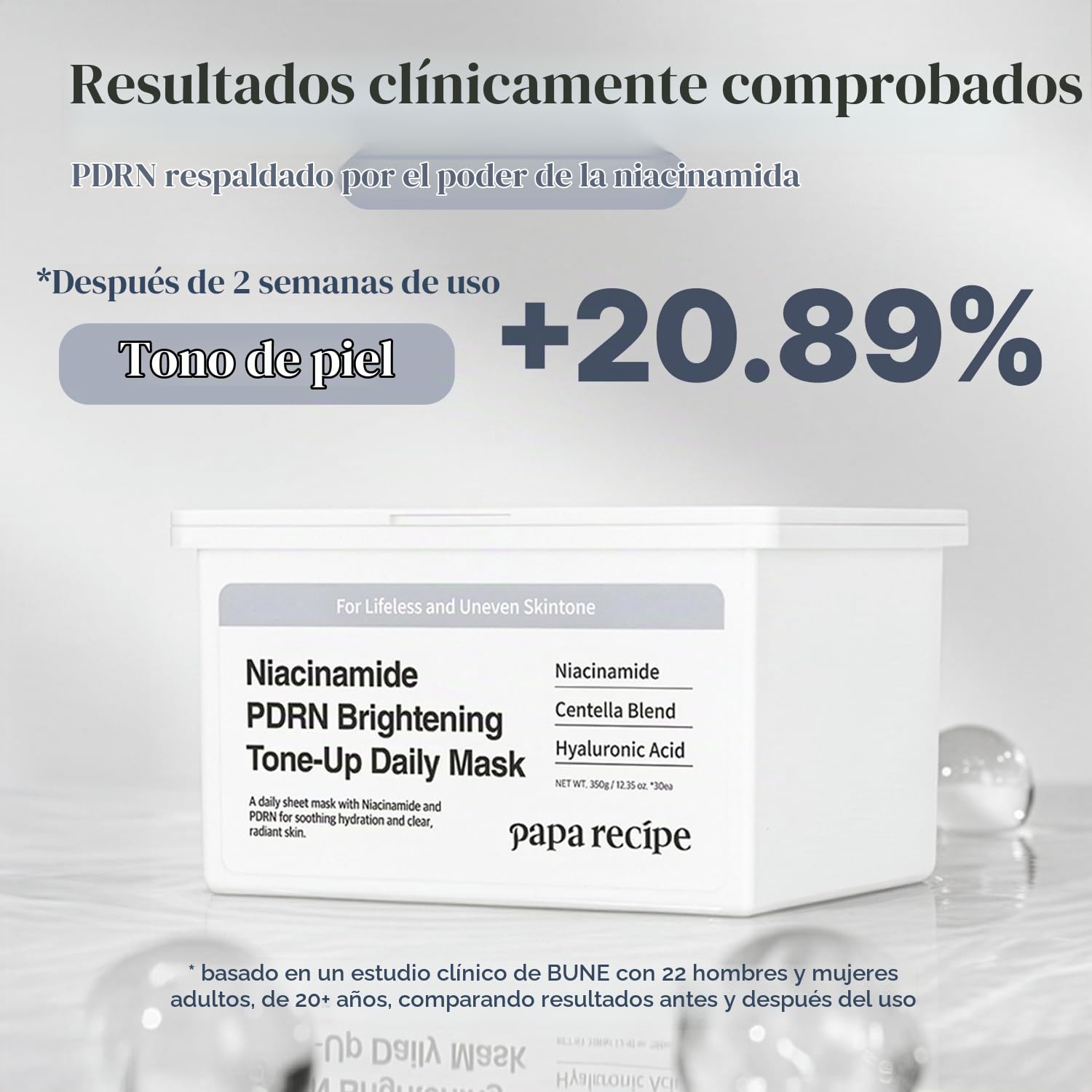 PAPA RECIPE DAILY SHEET MASCARILLA FACIAL PDRN X NIACINAMIDA 30 UNIDADES - PARA OPACIDAD Y POROS VISIBLES, MASCARILLA - 4