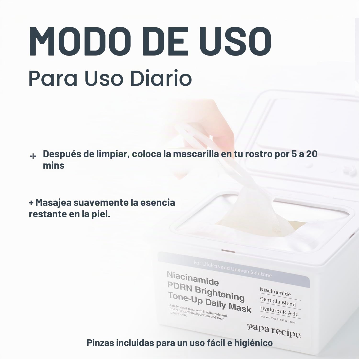 PAPA RECIPE DAILY SHEET MASCARILLA FACIAL PDRN X NIACINAMIDA 30 UNIDADES - PARA OPACIDAD Y POROS VISIBLES, MASCARILLA - 6
