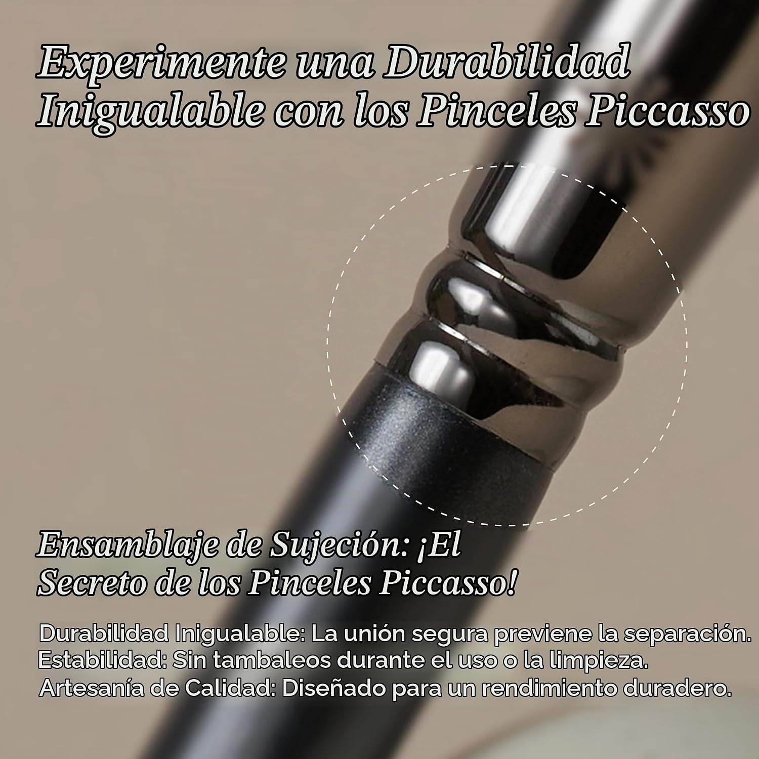 PICCASSO 201 BROCHA DE SOMBREADO DE NARIZ BROCHA DE MAQUILLAJE DE PELO SUAVE PARA DAR FORMA A LA NARIZ Y MAQUILLAJE FACIAL, - 4