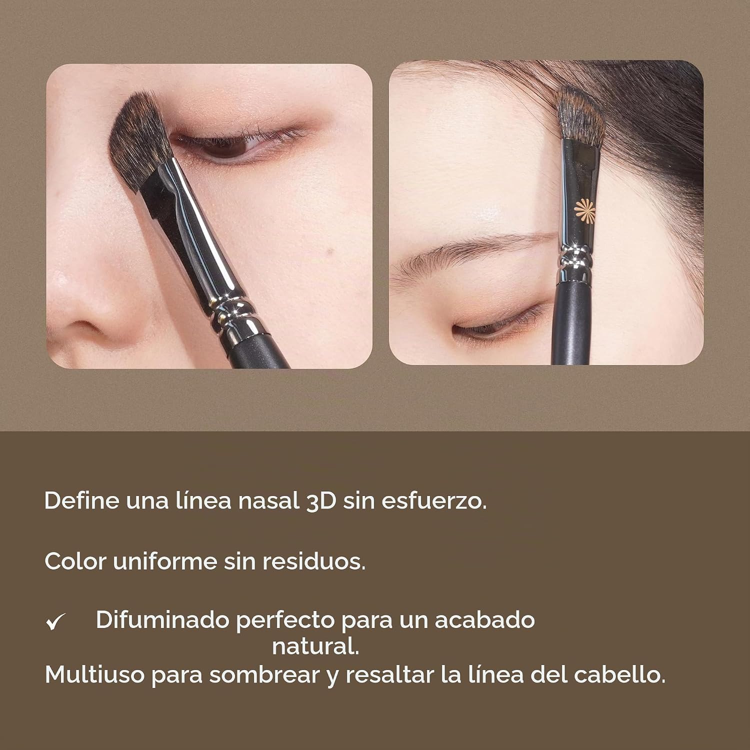 PICCASSO 201 BROCHA DE SOMBREADO DE NARIZ BROCHA DE MAQUILLAJE DE PELO SUAVE PARA DAR FORMA A LA NARIZ Y MAQUILLAJE FACIAL, - 5