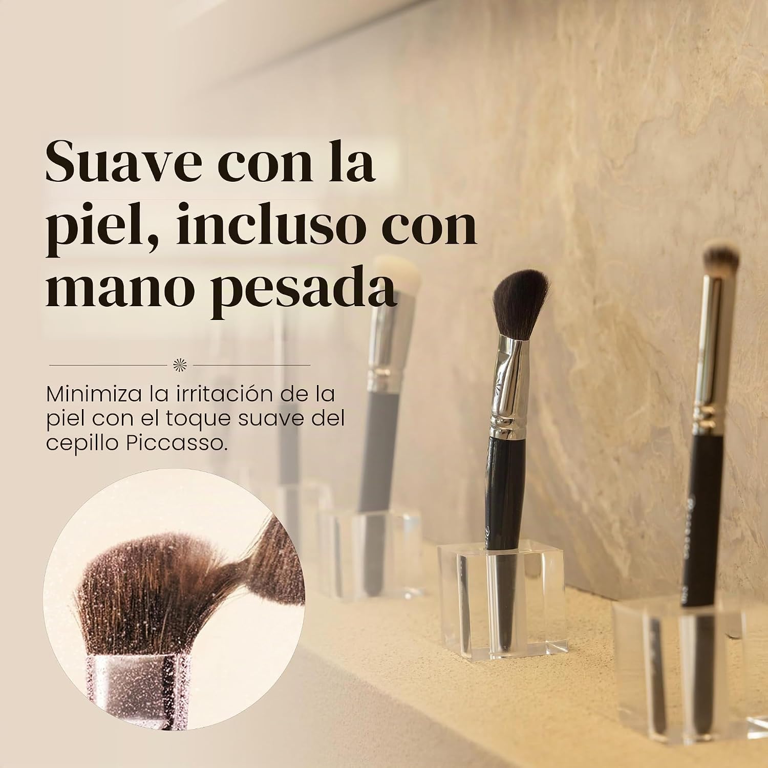 PICCASSO 201 BROCHA DE SOMBREADO DE NARIZ BROCHA DE MAQUILLAJE DE PELO SUAVE PARA DAR FORMA A LA NARIZ Y MAQUILLAJE FACIAL, - 7