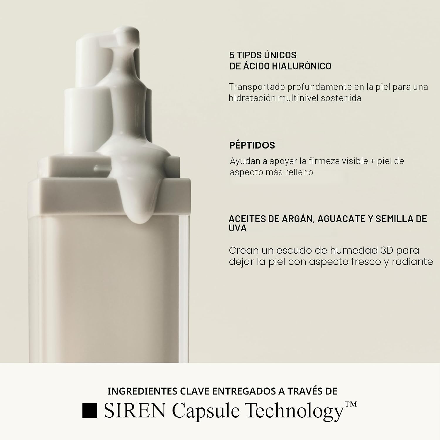 U BEAUTY THE SUPER HYDRATOR CREMA HIDRATANTE DE ÁCIDO HIALURÓNICO MEGA-DOSIS HIDRATANTE DE PIEL CON PÉPTIDOS Y ACEITE - 5