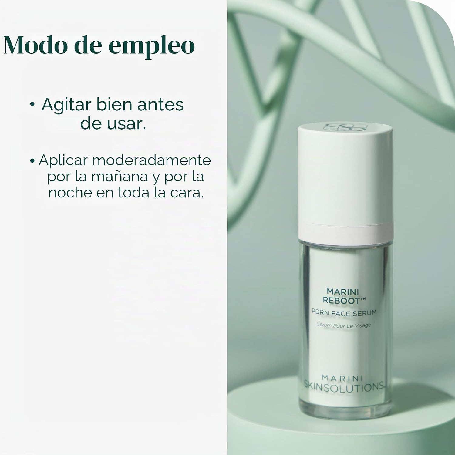 MARINI SKINSOLUTIONS MARINI REBOOT - SUERO FACIAL ANTIENVEJECIMIENTO PDRN - APOYA UNA PIEL VISIBLEMENTE MÁS SUAVE - 6