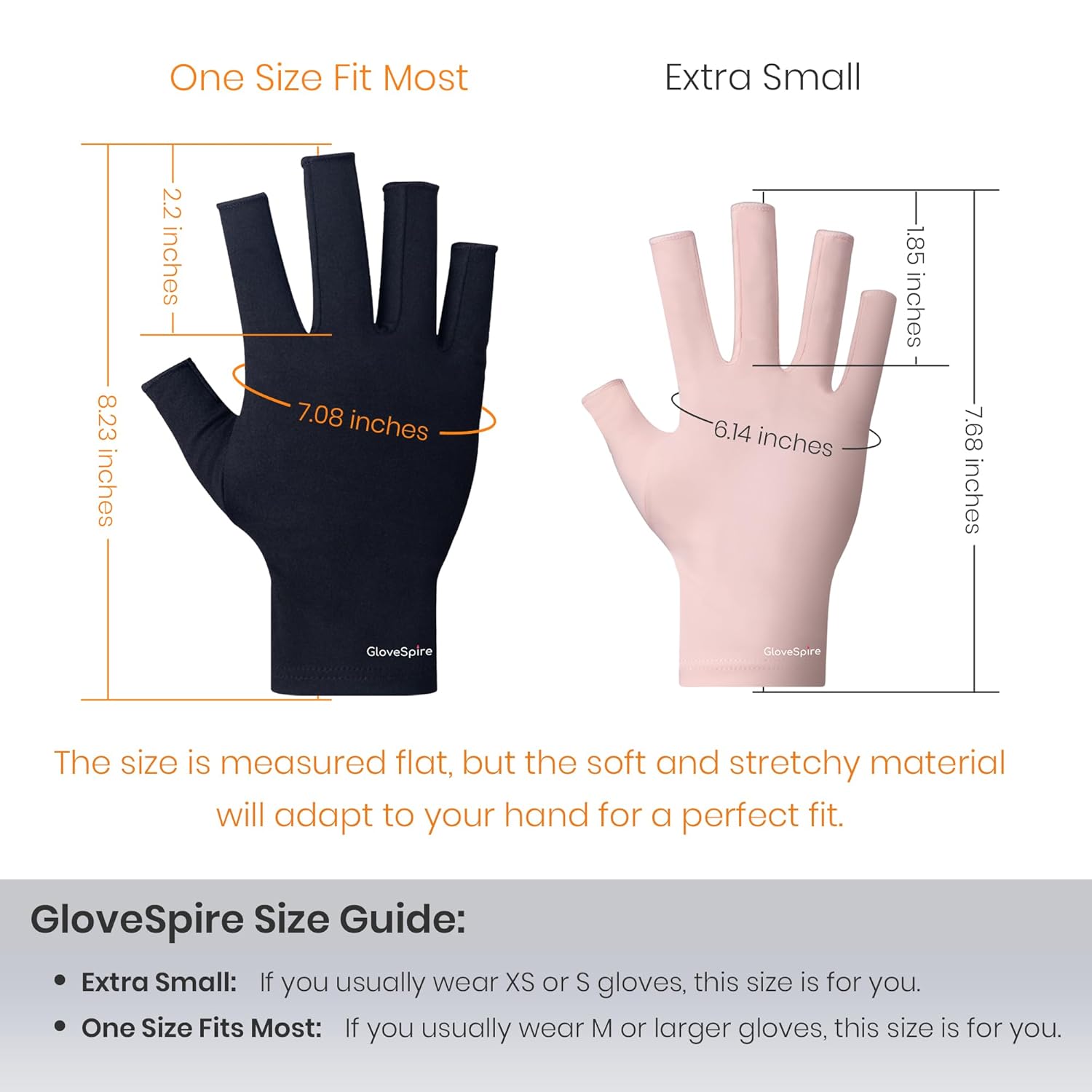 GUANTES UV GRUESOS PARA UÑAS, GUANTES DE PROTECCIÓN UV UPF50 , DISEÑO SIN DEDOS PARA MUJERES, MANICURA DE GEL ANTI UVA UVB - 6