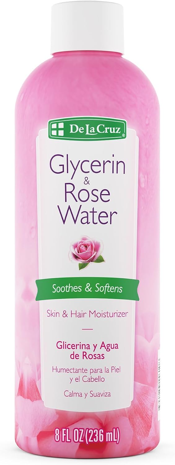 HUMECTANTE PARA LA PIEL DE LA CRUZ, GLICERINA Y AGUA DE ROSA, 8 OZ, PAQUETE DE DE 1 - 1
