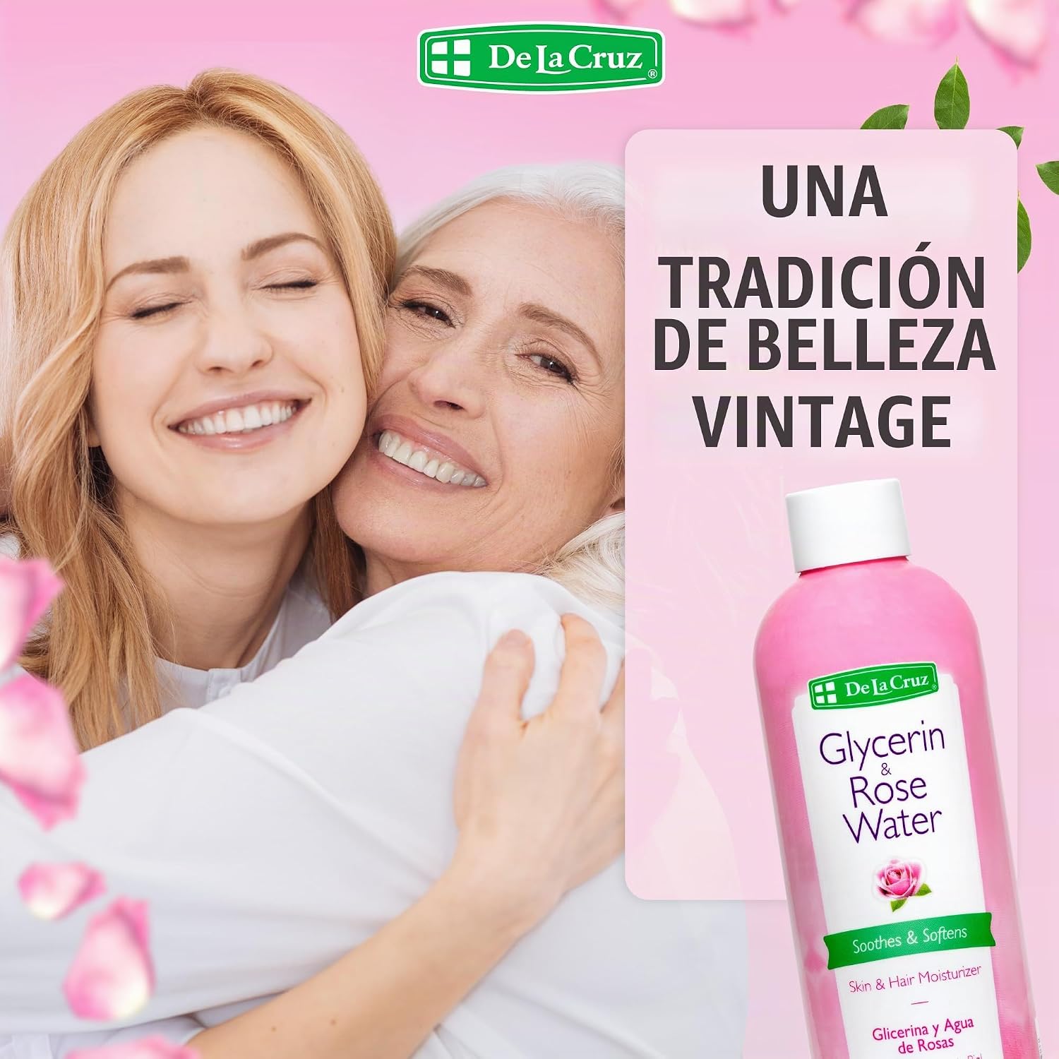 HUMECTANTE PARA LA PIEL DE LA CRUZ, GLICERINA Y AGUA DE ROSA, 8 OZ, PAQUETE DE DE 1 - 3