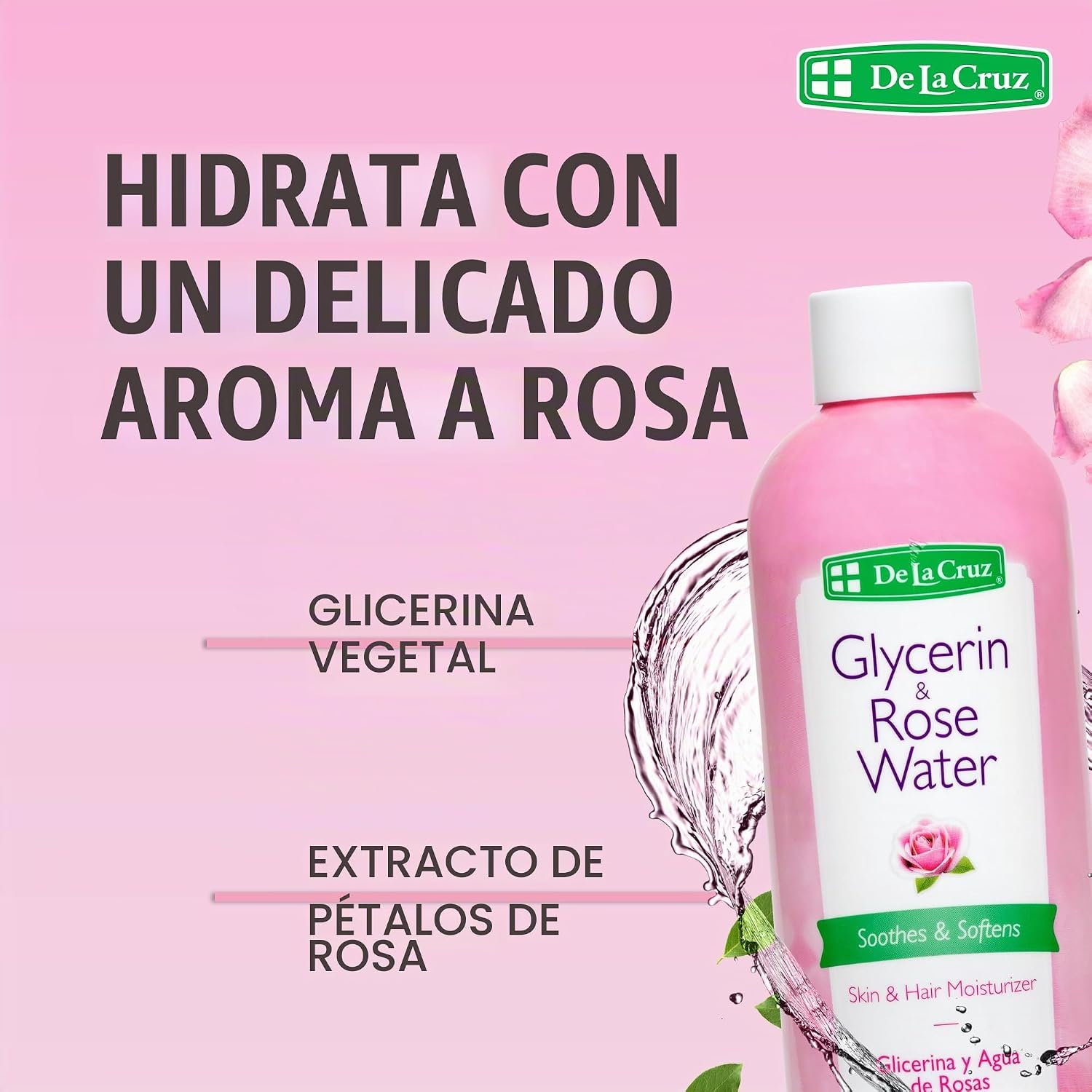 HUMECTANTE PARA LA PIEL DE LA CRUZ, GLICERINA Y AGUA DE ROSA, 8 OZ, PAQUETE DE DE 1 - 5