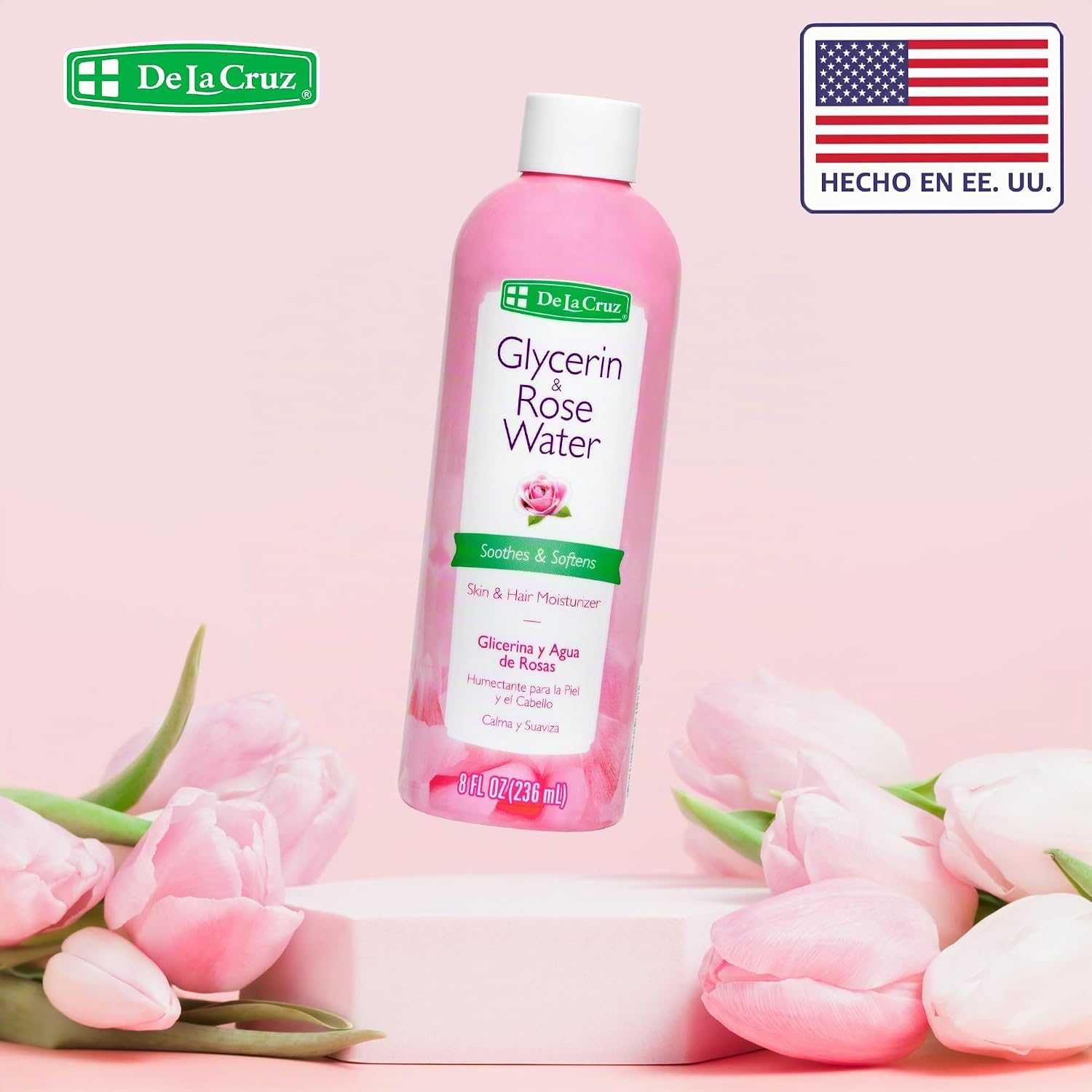 HUMECTANTE PARA LA PIEL DE LA CRUZ, GLICERINA Y AGUA DE ROSA, 8 OZ, PAQUETE DE DE 1 - 7