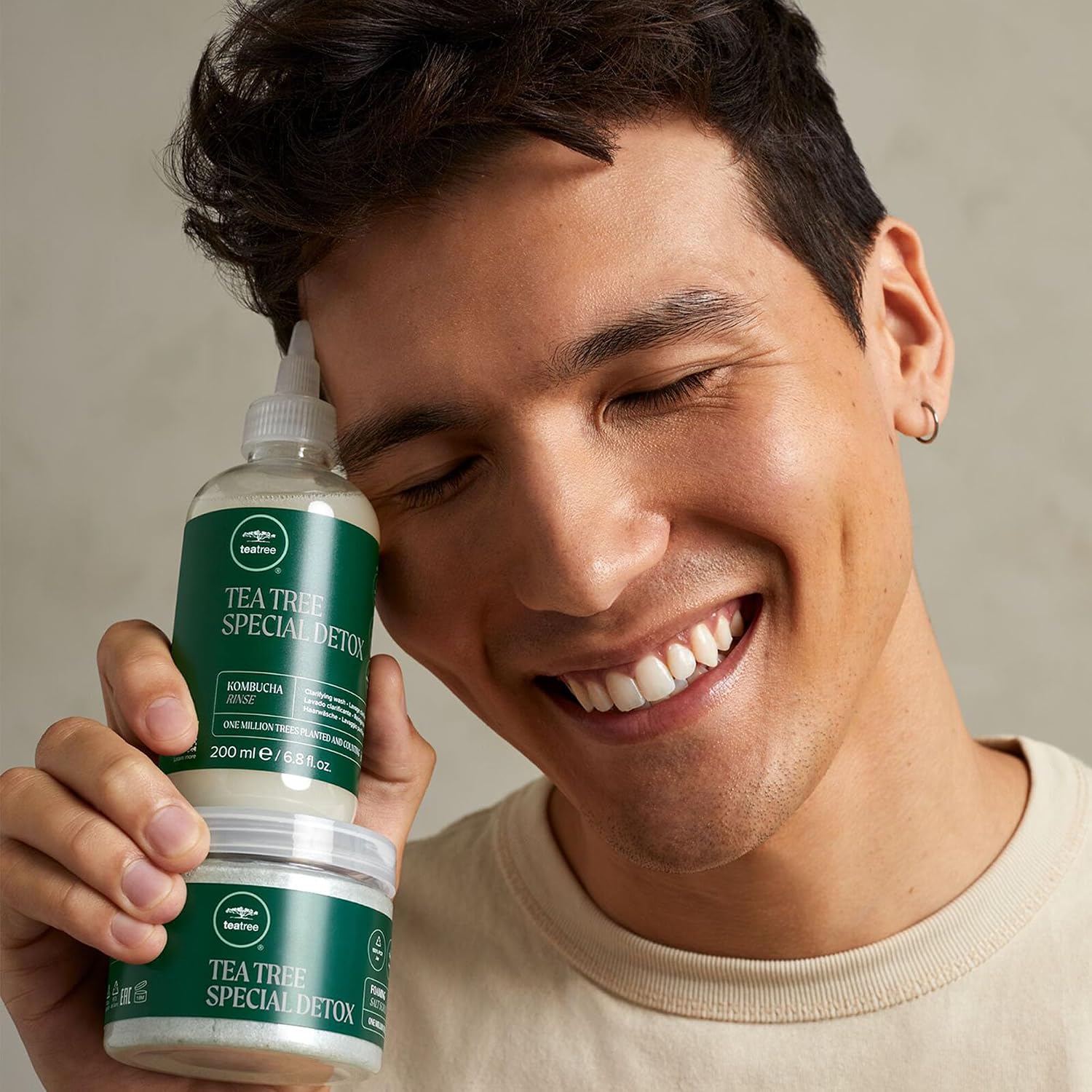 TEA TREE EXFOLIANTE ESPECIAL DE SAL ESPUMOSA DE DESINTOXICACIÓN, EXFOLIA, REFRESCA EL CUERO CABELLUDO, PARA TODO TIPO - 3