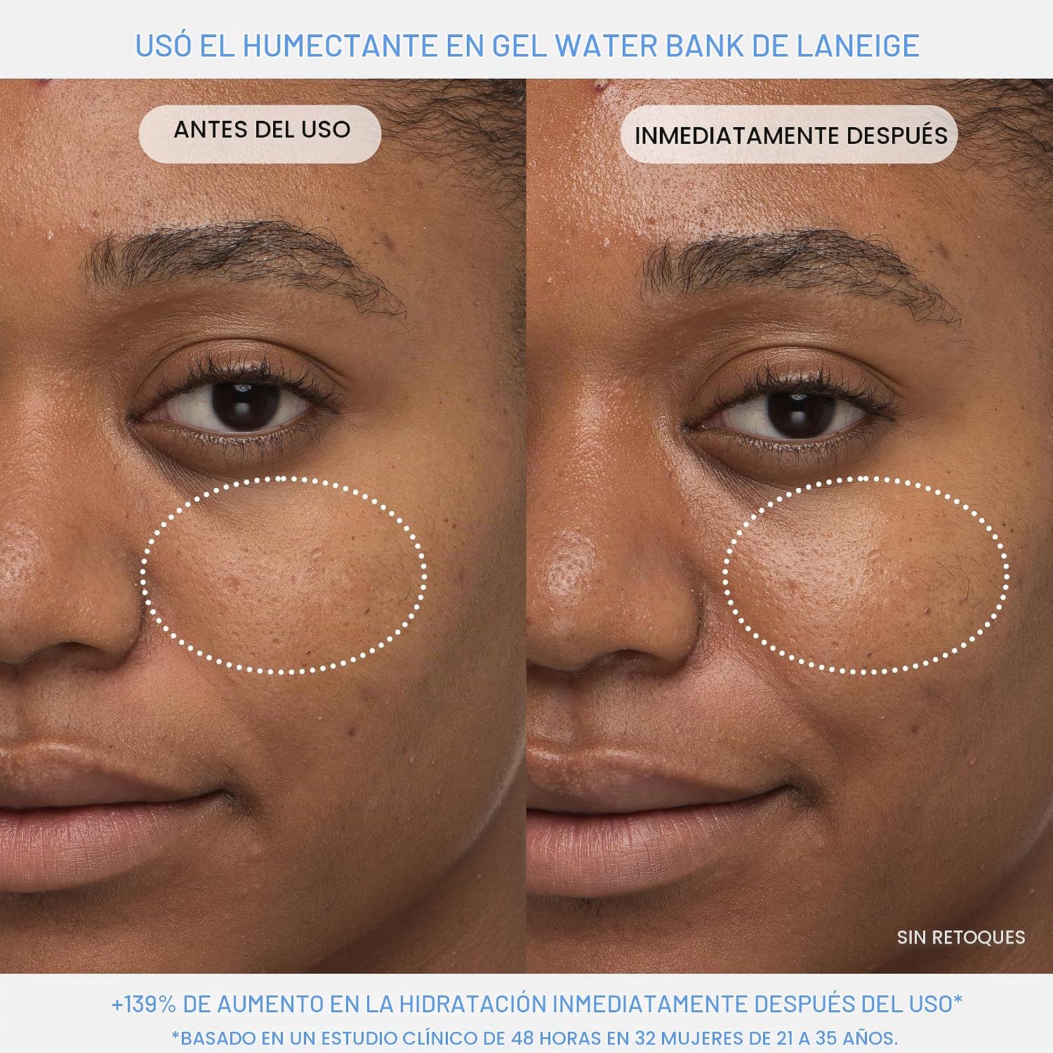 LANEIGE WATER BANK BLUE HYALURONIC GEL HIDRATANTE: CON EXTRACTO DE MENTA, HIPOALERGÉNICO, PROBADO POR DERMATÓLOGOS - 3