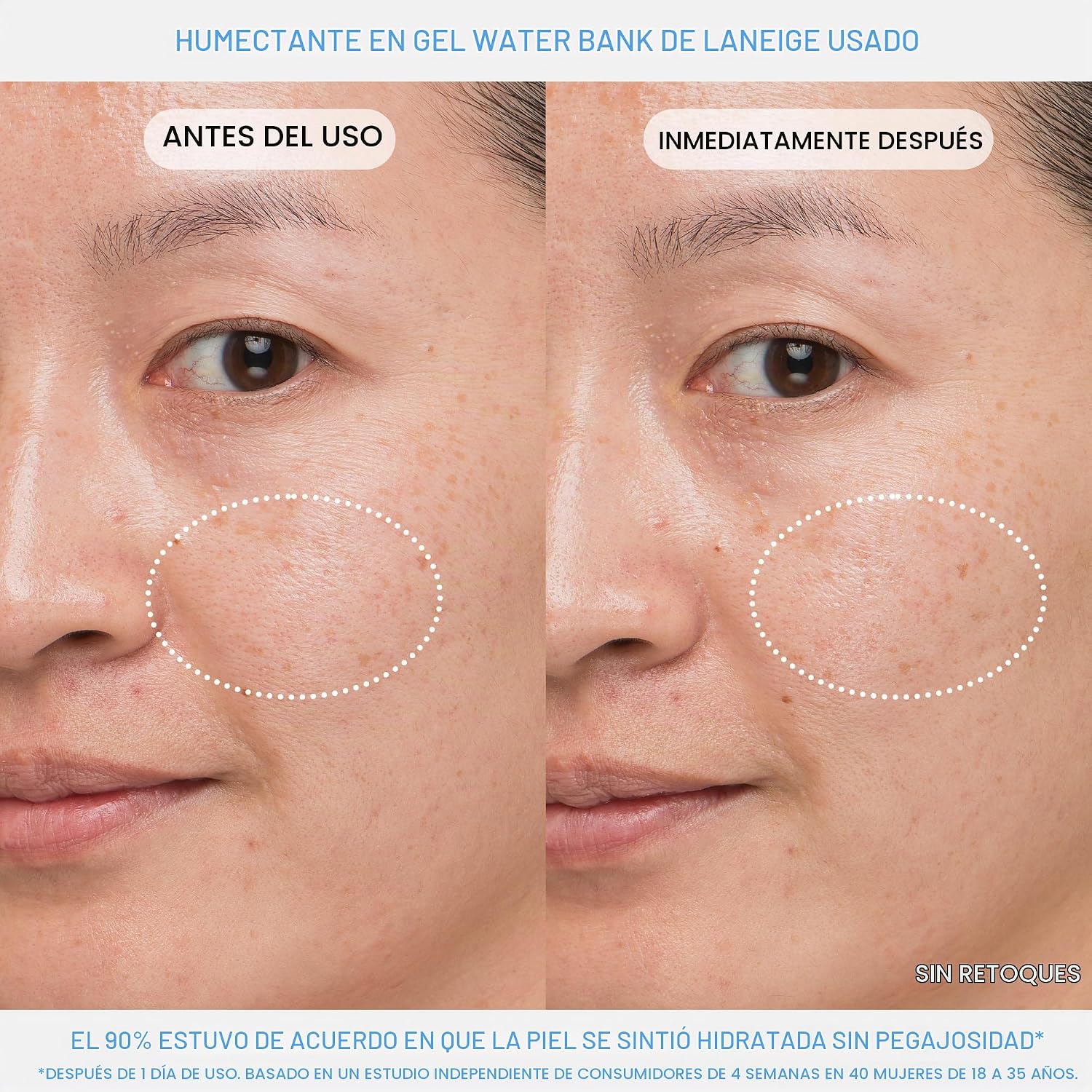 LANEIGE WATER BANK BLUE HYALURONIC GEL HIDRATANTE: CON EXTRACTO DE MENTA, HIPOALERGÉNICO, PROBADO POR DERMATÓLOGOS - 4
