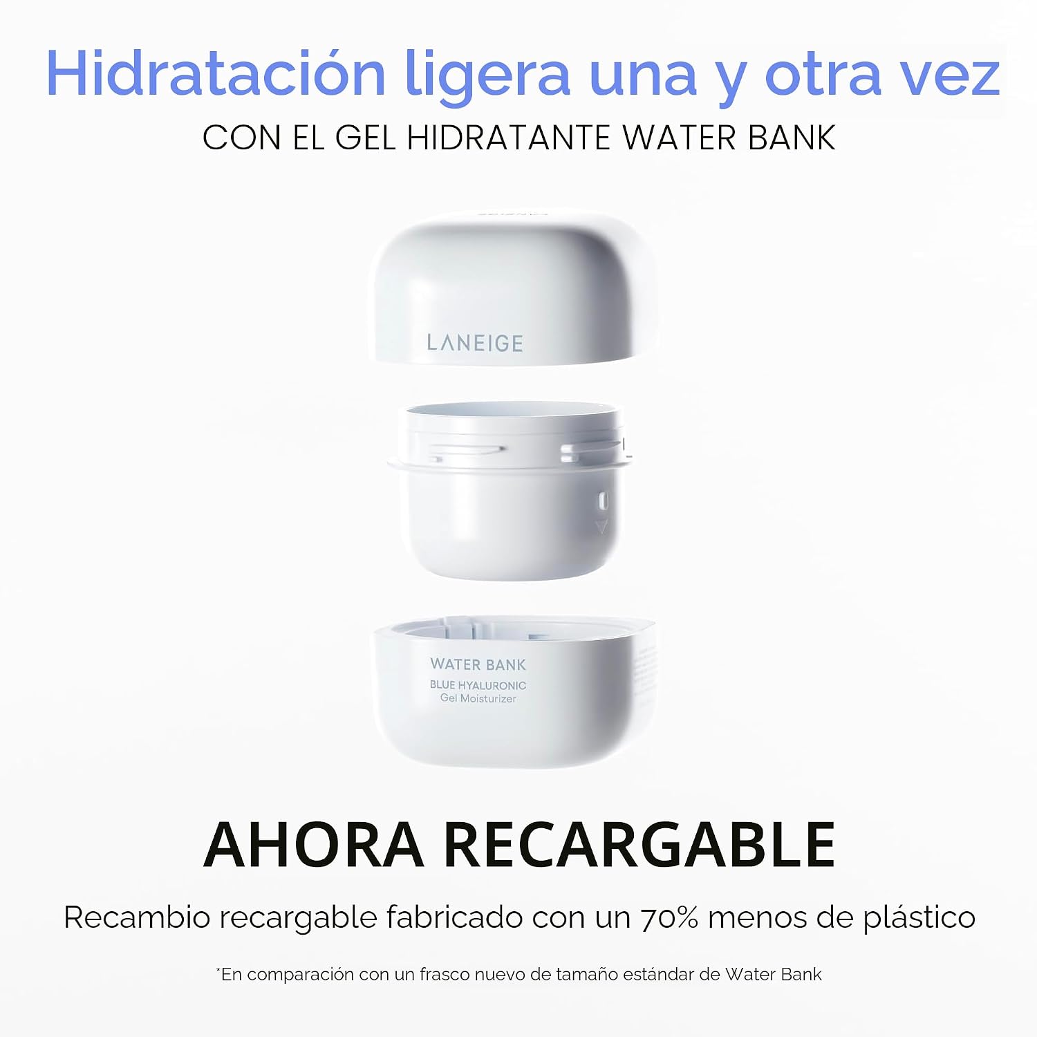 LANEIGE WATER BANK BLUE HYALURONIC GEL HIDRATANTE: CON EXTRACTO DE MENTA, HIPOALERGÉNICO, PROBADO POR DERMATÓLOGOS - 7