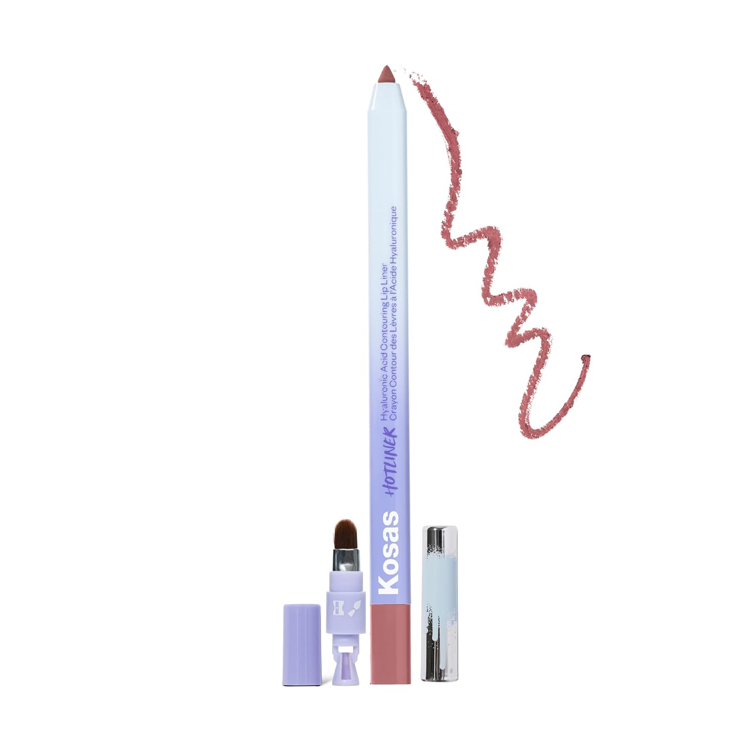 KOSAS HOTLINER - DELINEADOR DE LABIOS HIDRATANTE CON ÁCIDO HIALURÓNICO, ROSA FRÍO - 1