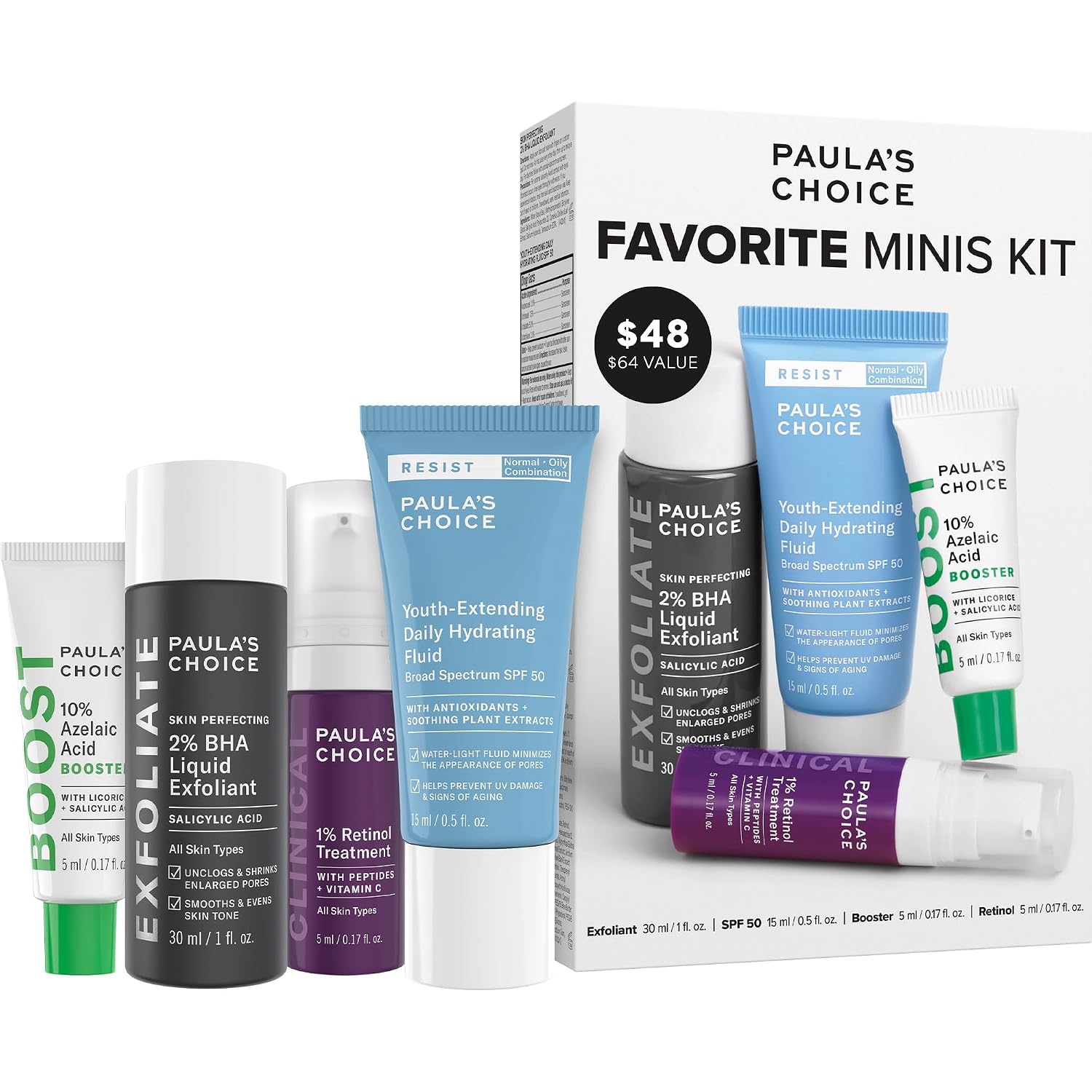 PAULA S CHOICE FAVORITES MINI KIT DE MAQUILLAJE, JUEGO DE 4 PIEZAS - 1