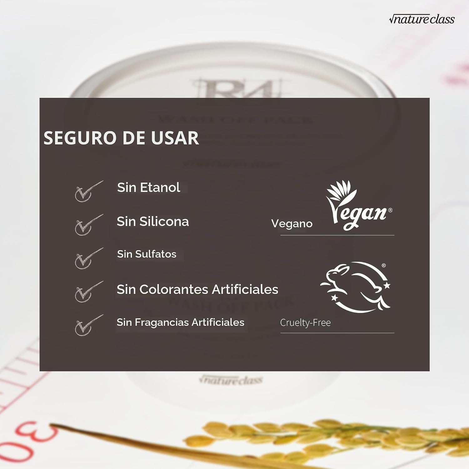 R4 MÁSCARA FACIAL LAVABLE DE ARROZ CUIDADO DE LA PIEL COREANA 4-EN-1, REFINADO DE POROS, EXFOLIACIÓN SUAVE, HIDRATANTE, - 6