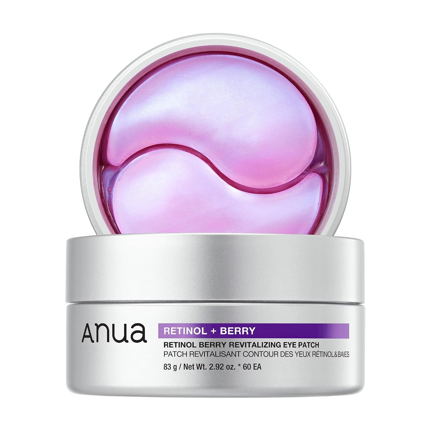 ANUA RETINOL BERRY EYE PARCHES, 60 UNIDADES - 1