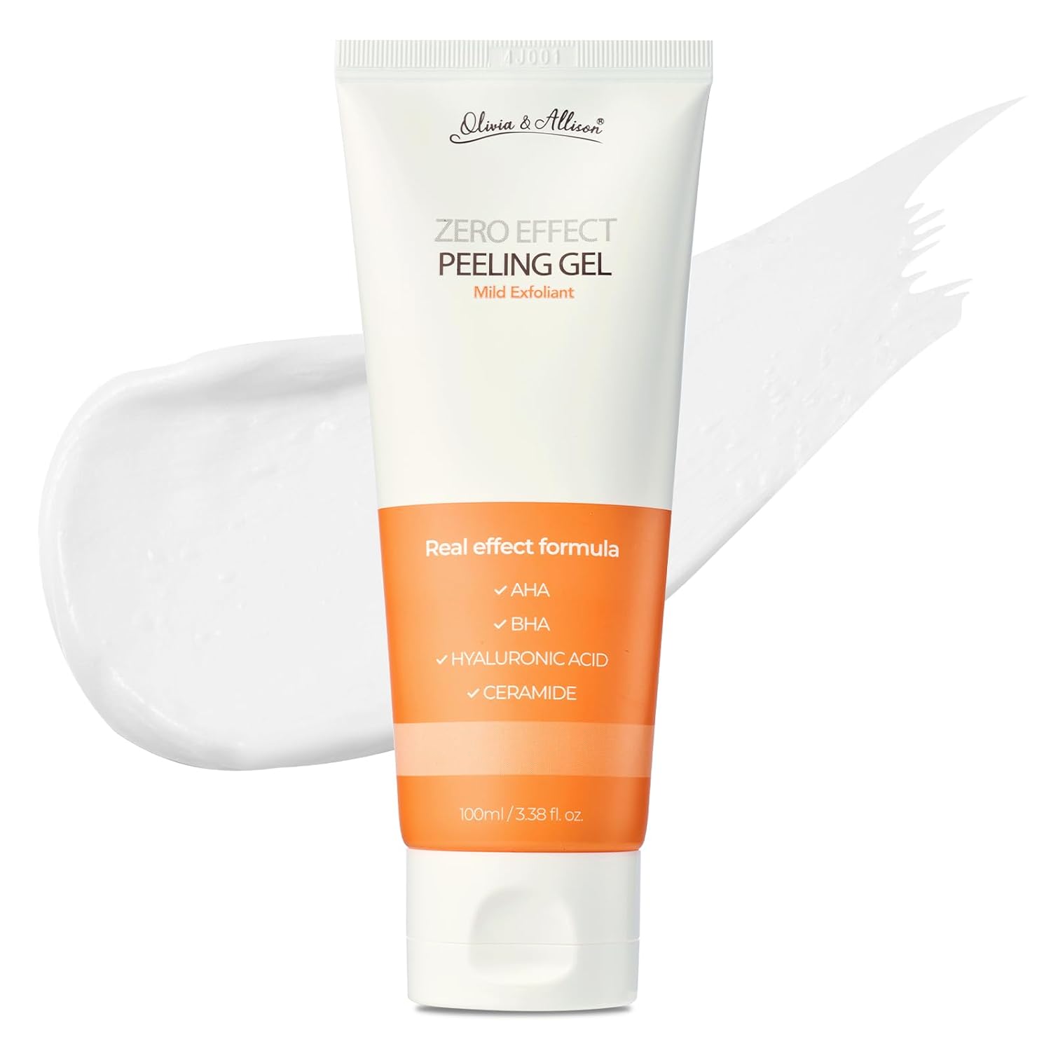 OLIVIA Y ALLISON ZERO EFFECT PEELING GEL 3.38FL OZ 100ML NATURAL BHA AHA GEL EXFOLIANTE DE CERAMIDA - 1