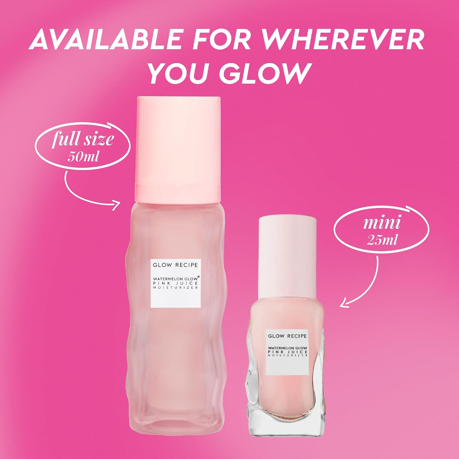BRILLO GLOW RECIPE PINK JUICE - GEL HIDRATANTE FACIAL DE AGUA PARA MUJERES, HOMBRES Y ADOLESCENTES, TAMAÑO DE VIAJE, ÁCIDO - 7