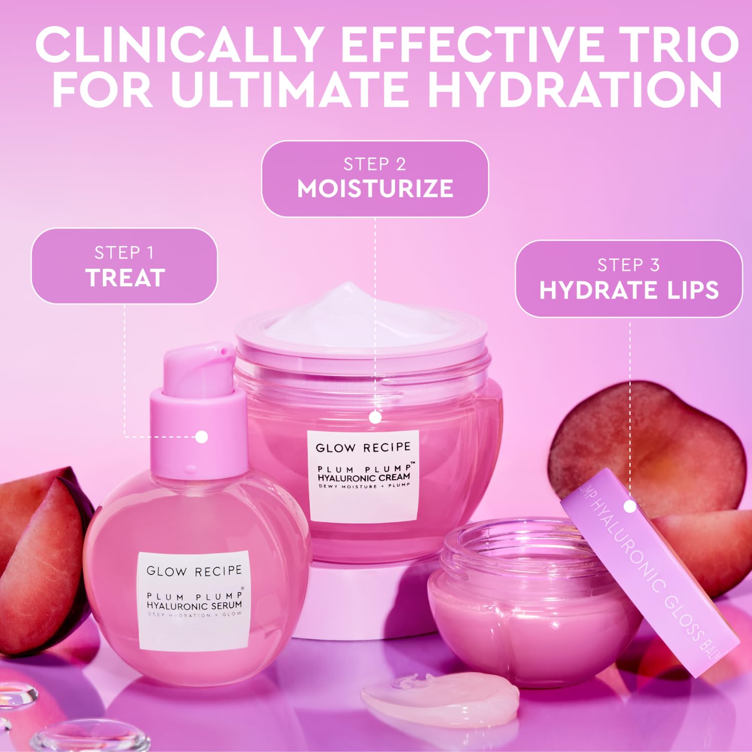 BRILLO GLOW RECIPE SUERO COREANO DE CUIDADO DE LA PIEL DE ÁCIDO HIALURÓNICO PLUM PLUMPING Y HIDRATANTE - SUERO FACIAL - 7
