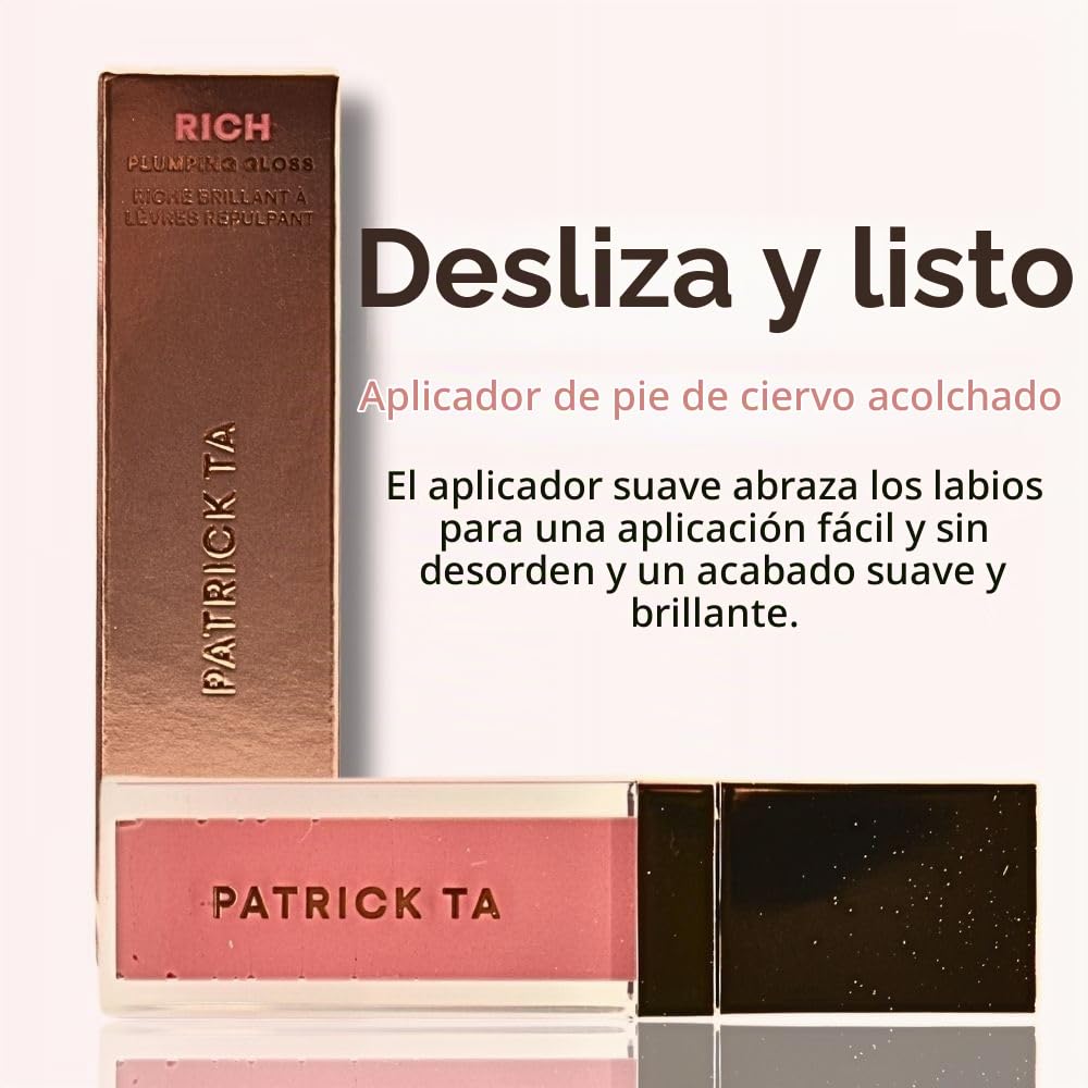 PATRICK TA BRILLO DE LABIOS VOLUMINOSO DE GRAN VOLUMEN, DI MENOS, ROSA LECHOSO INTENSO, SUPERFICIAL - 6
