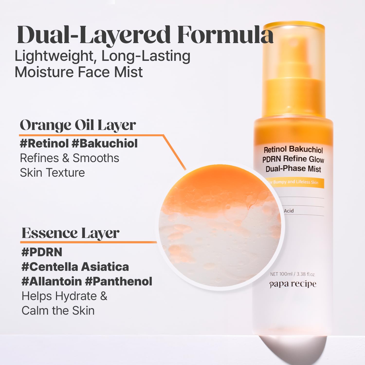 PAPA RECIPE DAILY SÉRUM FACIAL CONCENTRADO SPRAY PDRN X RETINOL BRILLO INSTANTÁNEO Y CUIDADO DE REFINACIÓN DE TEXTURA, - 5