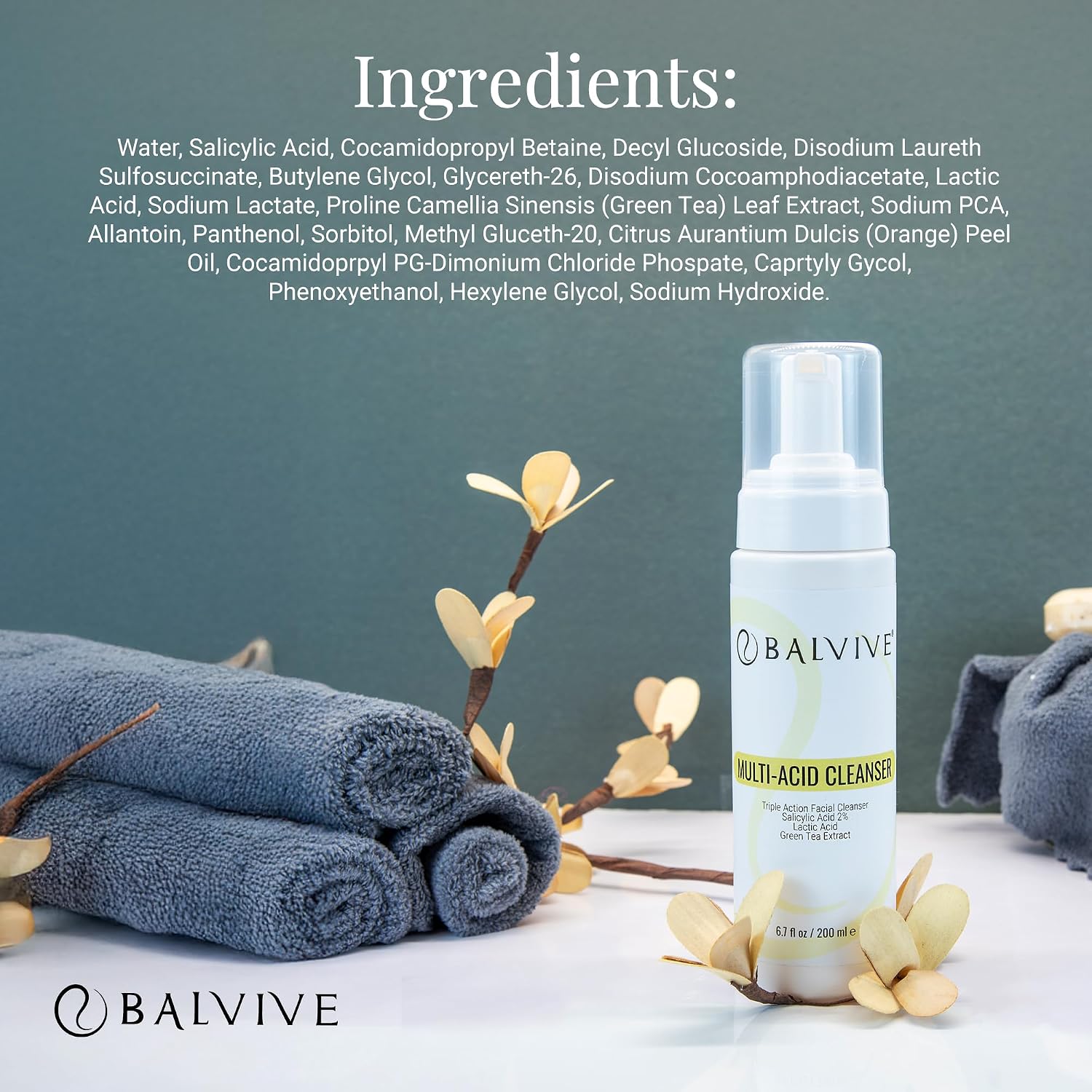 LIMPIADOR FACIAL ESPUMOSO CON ÁCIDO SALICÍLICO, ÁCIDO GLICÓLICO, ÁCIDO LÁCTICO Y EXTRACTO DE TÉ VERDE, LAVADO FACIAL - 6