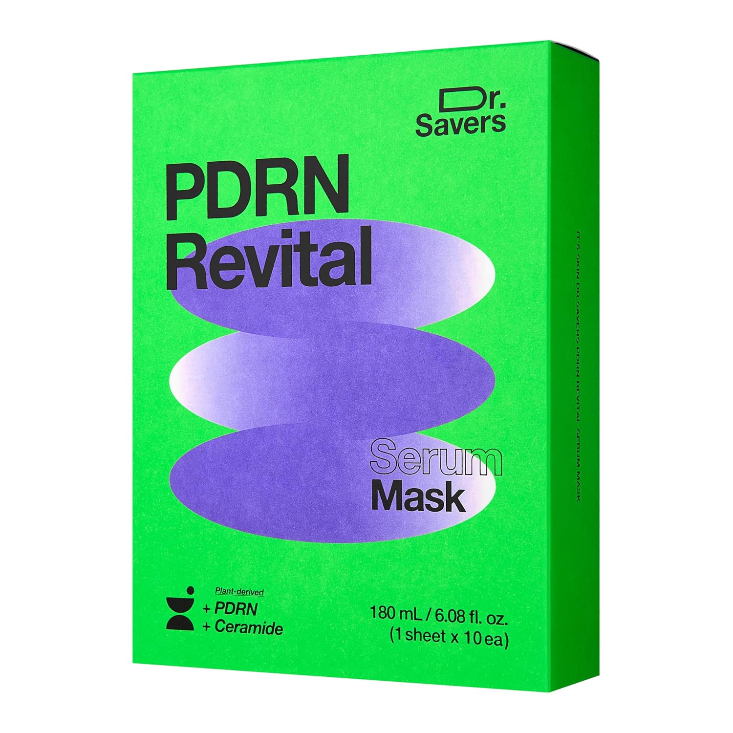DR. SAVERS PDRN REVITAL MASCARILLA DE SUERO FACIAL, 0.60 ONZAS LÍQUIDAS, BARRERA REJUVENECEDORA DE LA PIEL Y CUIDADO - 1