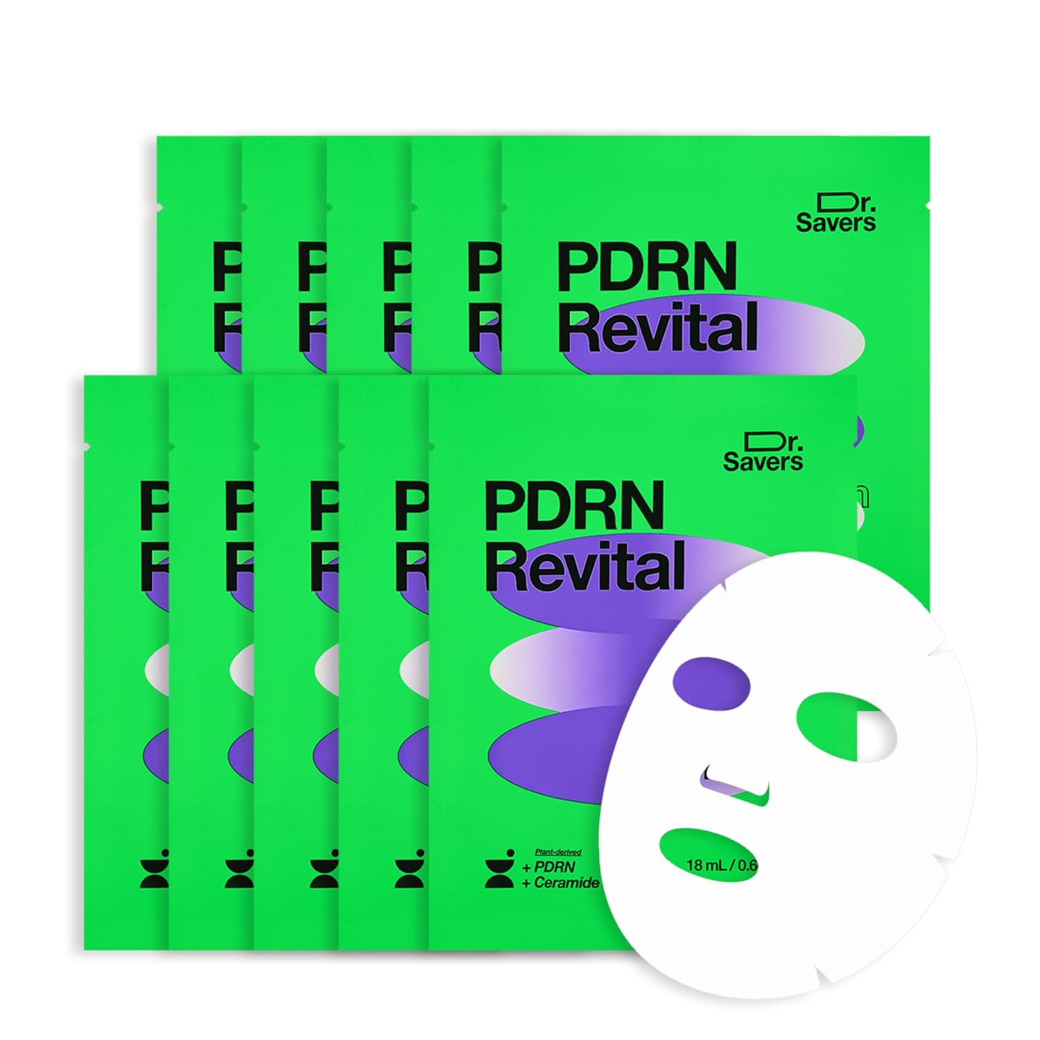 DR. SAVERS PDRN REVITAL MASCARILLA DE SUERO FACIAL, 0.60 ONZAS LÍQUIDAS, BARRERA REJUVENECEDORA DE LA PIEL Y CUIDADO - 4