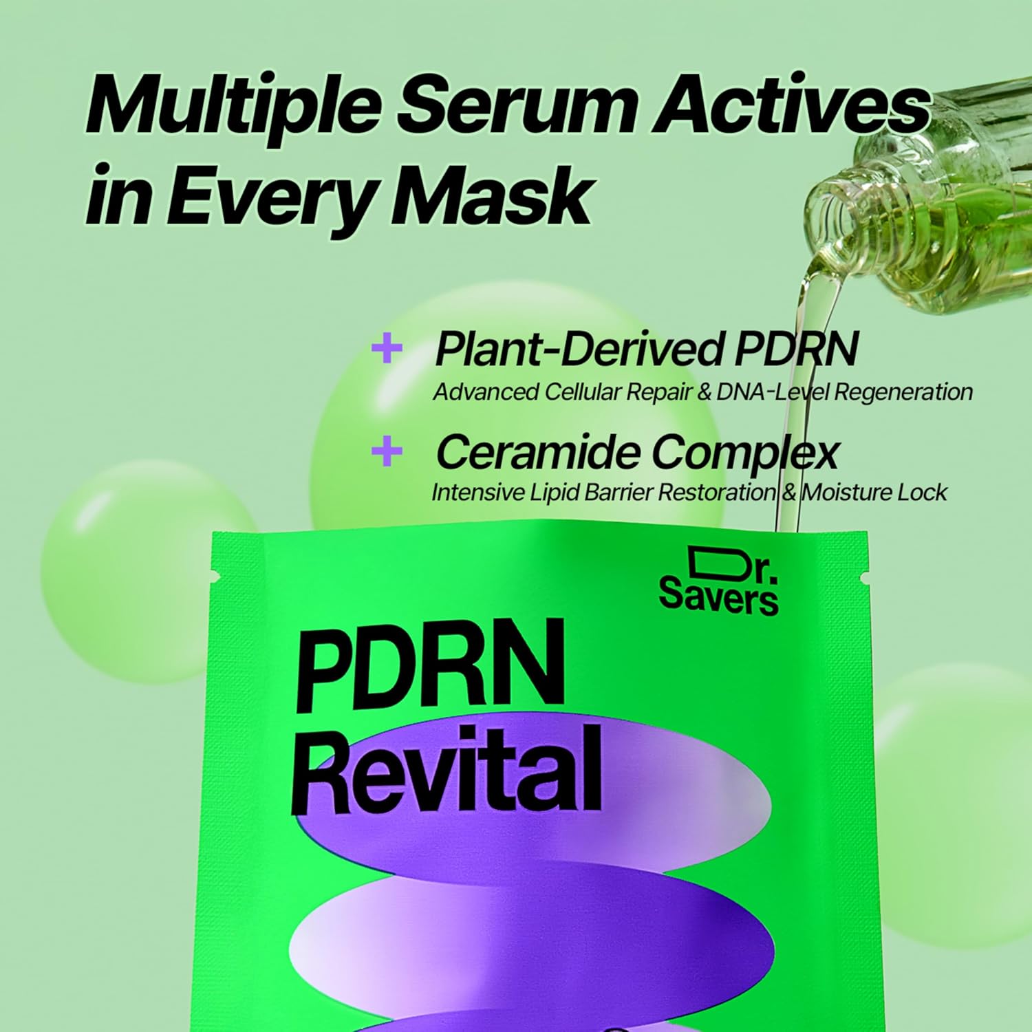 DR. SAVERS PDRN REVITAL MASCARILLA DE SUERO FACIAL, 0.60 ONZAS LÍQUIDAS, BARRERA REJUVENECEDORA DE LA PIEL Y CUIDADO - 7