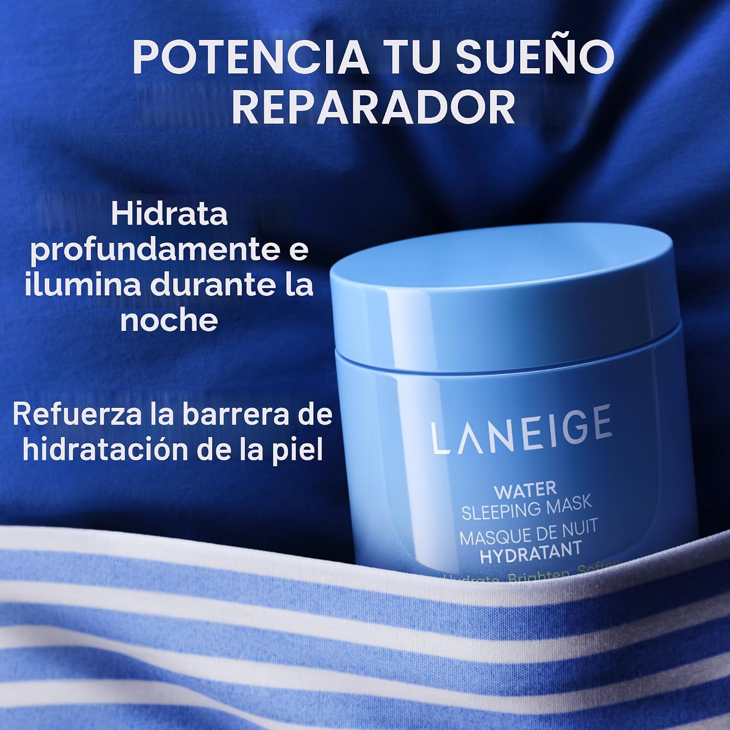 MÁSCARA PARA DORMIR DE AGUA: MASCARILLA FACIAL HIDRATANTE COREANA DURANTE LA NOCHE CON MEZCLA DE ÁCIDO HIALURÓNICO - 2