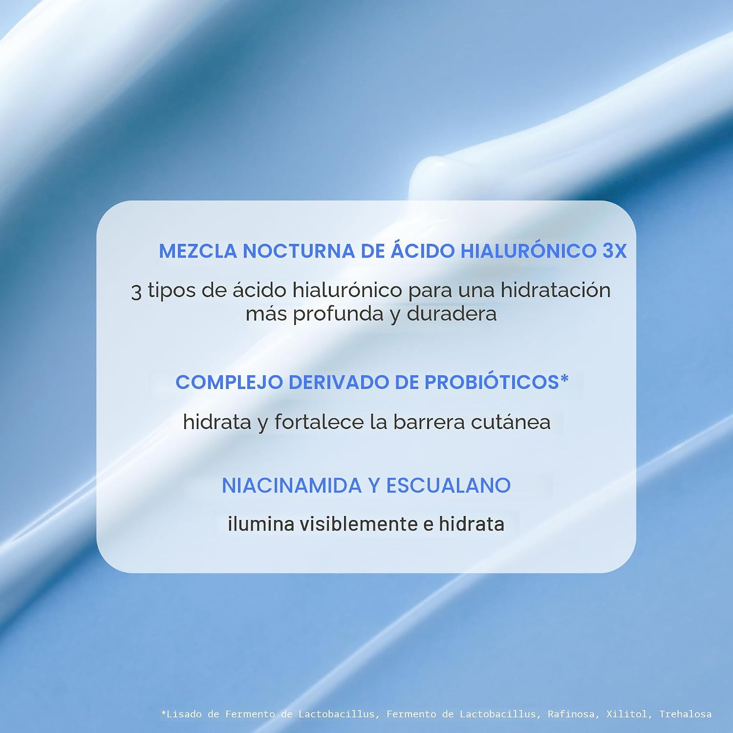 MÁSCARA PARA DORMIR DE AGUA: MASCARILLA FACIAL HIDRATANTE COREANA DURANTE LA NOCHE CON MEZCLA DE ÁCIDO HIALURÓNICO - 3