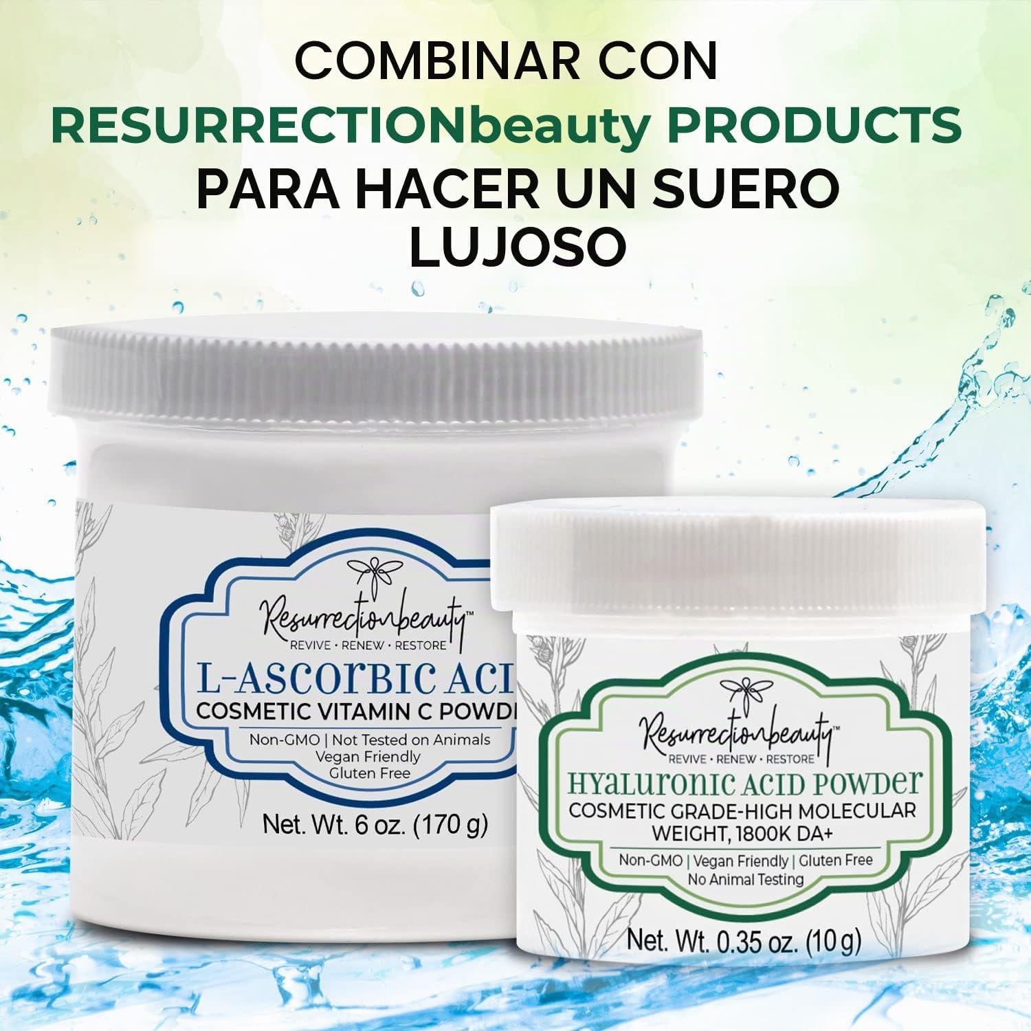 ÁCIDO L-ASCÓRBICO EN POLVO, VITAMINA C, 6 ONZAS. TARRO. PARA USO EN SUEROS Y FORMULACIONES DE COSMÉTICOS. - 6