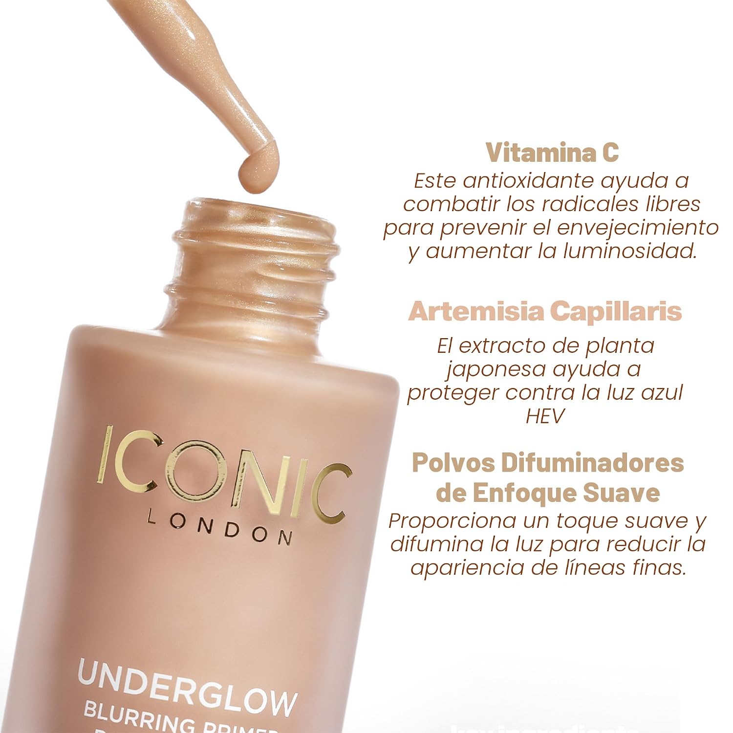 ICONIC LONDON UNDERGLOW BLURRING PRIMER BLURS IMPERFECTIONS Y GIVES SKIN A RADIANT BRILLO GLOW, CRUELTY-FREE, VEGAN MAKEUP - 4