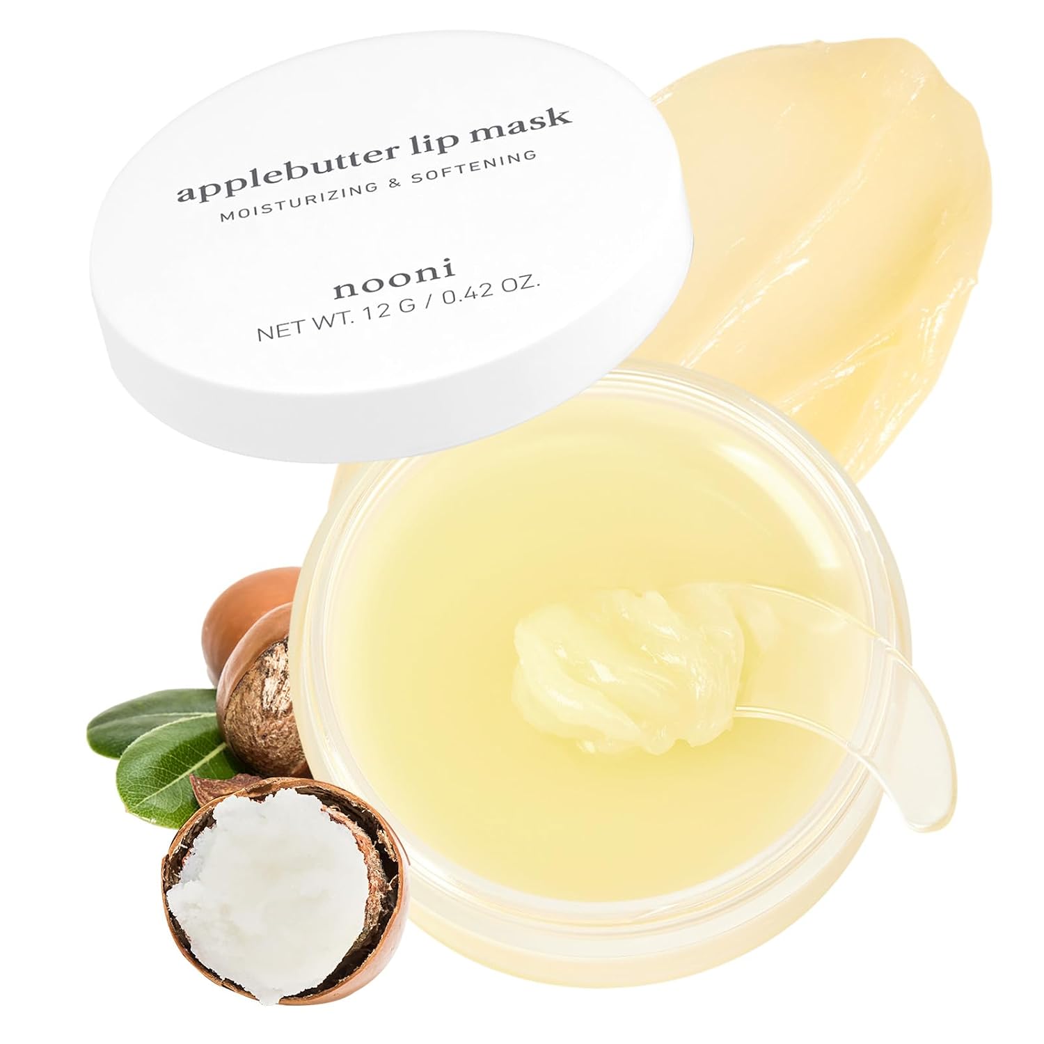 NOONI MASCARILLA VEGANA DE MANTEQUILLA DE MANZANA PARA LABIOS NOCTURNA BÁLSAMO LABIAL HIDRATANTE Y MANTEQUILLA CON MANTECA - 1