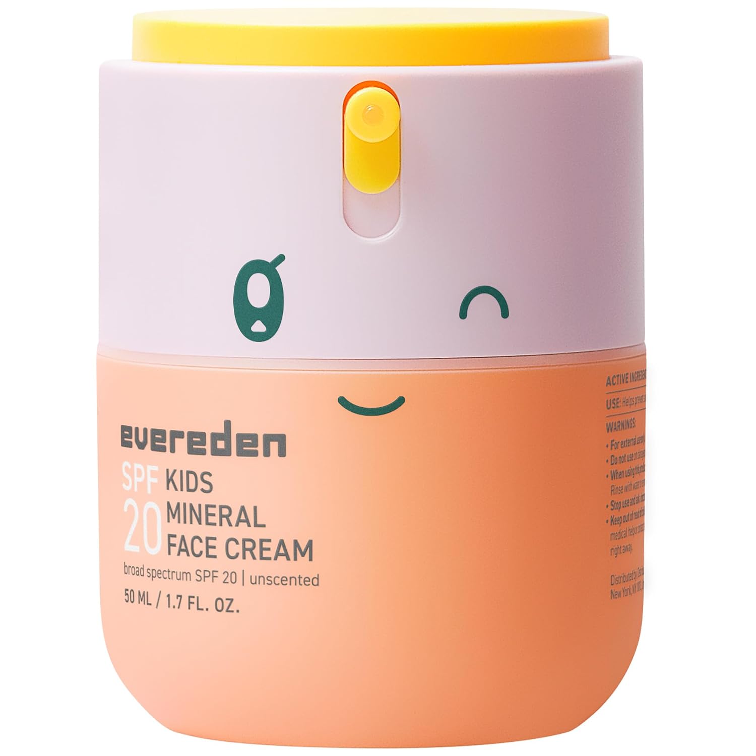 EVEREDEN KIDS MINERAL FACE CREMA SPF 20, DERMATOLÓGICAMENTE PROBADA, ÓXIDO DE ZINC - 1
