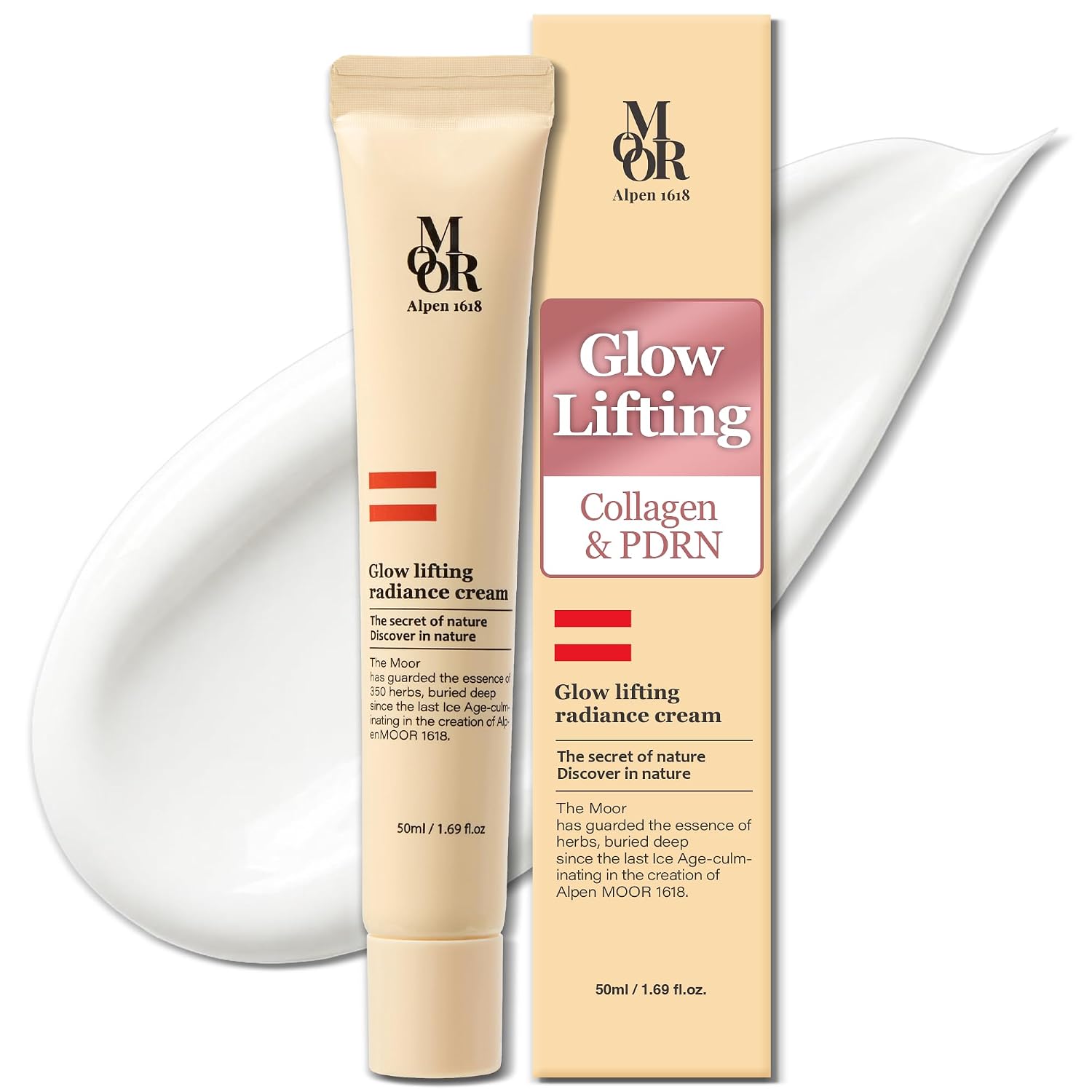 BRILLO GLOW LIFTING RADIANCE CREMA, SILKY COLLAGEN Y PDRN, ANTIENVEJECIMIENTO ANTIEDAD, 1.69 FL.OZ - 1