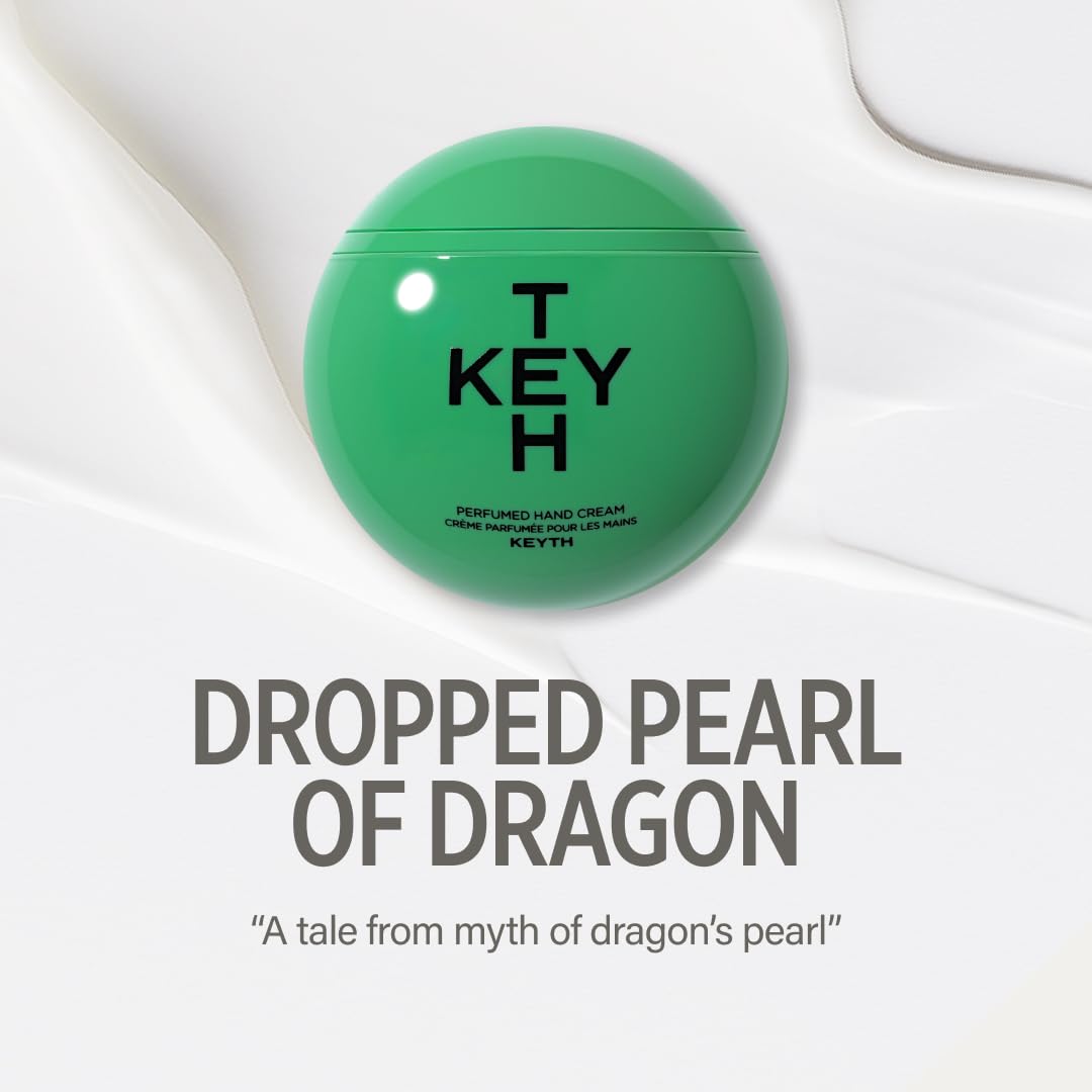 KEYTH - CREMA DE MANOS PERFUMADA GOTA PERLA DE DRAGÓN 2.36 ONZAS LÍQUIDAS, AROMA RICO, PROPORCIONA BRILLO Y HUMEDAD, ACABADO - 2