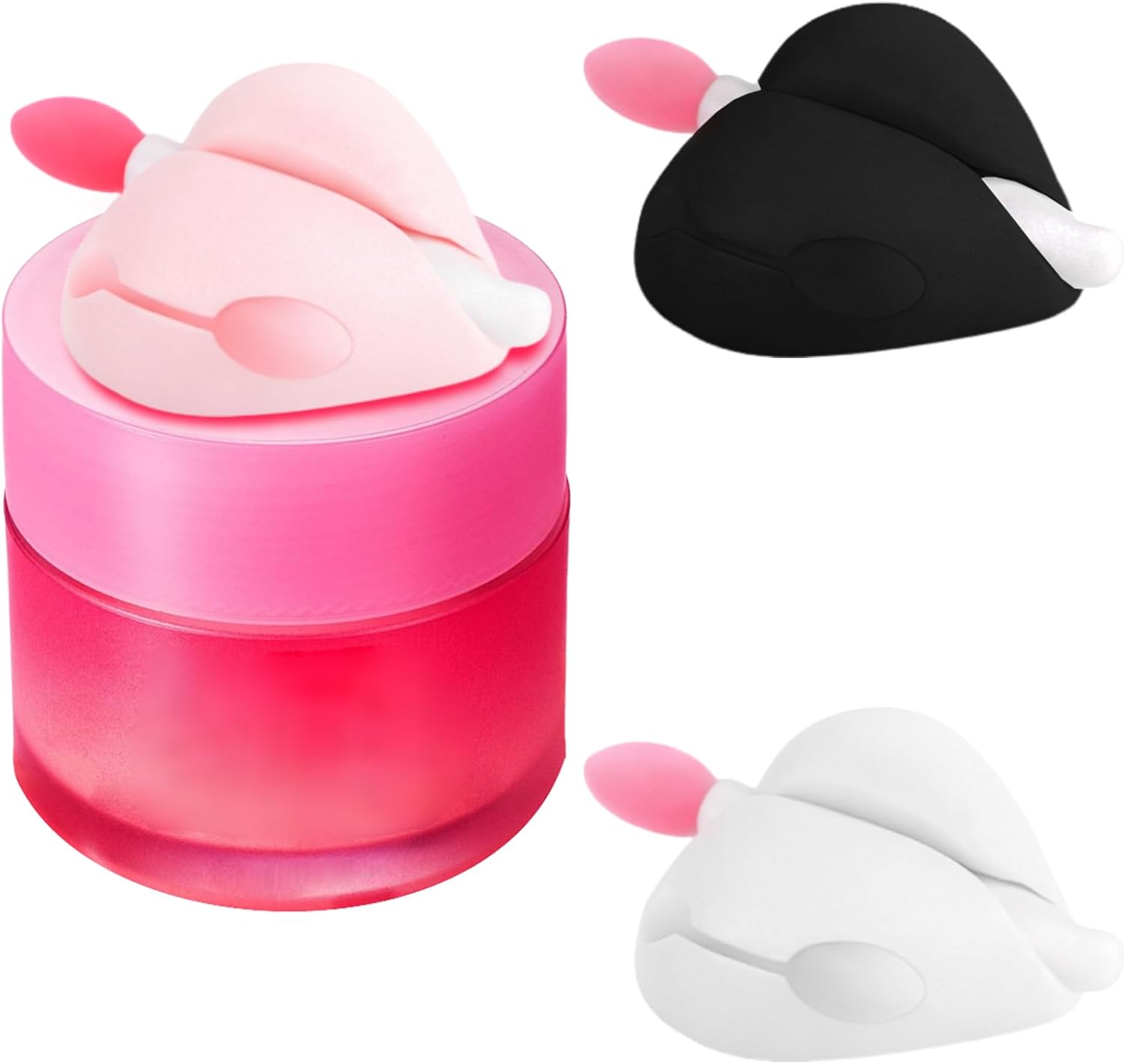 JUEGO DE 3 SOPORTES PARA CEPILLOS DE LABIOS COMPATIBLES CON MÁSCARA LANEIGE PARA DORMIR, FUNDA PROTECTORA DE SILICONA - 1